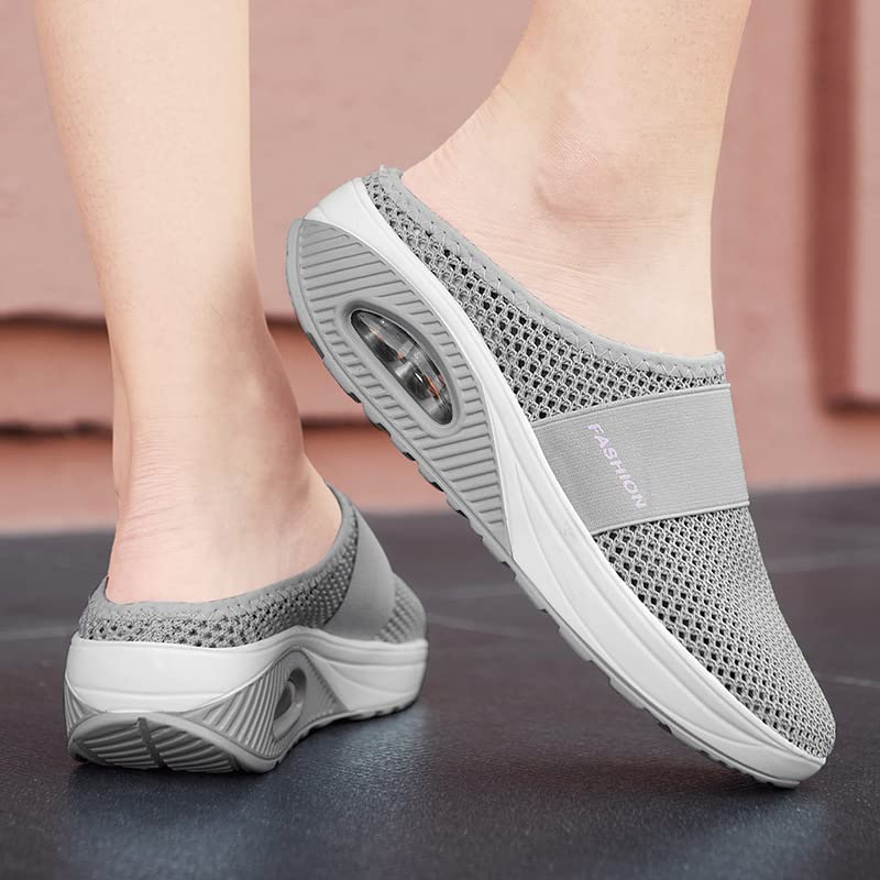 Orthopedic Diabetic Walking Shoes for Men & Women - Air Cushion Slip-On Slippers with Arch Support - Comfortable House Shoes for Indoor & Outdoor Use - Ideal for Elderly, Plantar Fasciitis & Foot Pain Relief