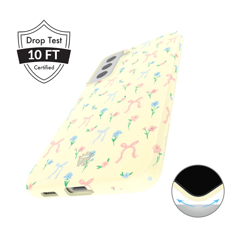 Buttercup Bows Cute Floral Samsung Phone Case - Protective Slim Fit Cover for Samsung Galaxy S23/S22/S21 - Perfect Gift for Women & Girls, Ideal for Everyday Use, Work & School