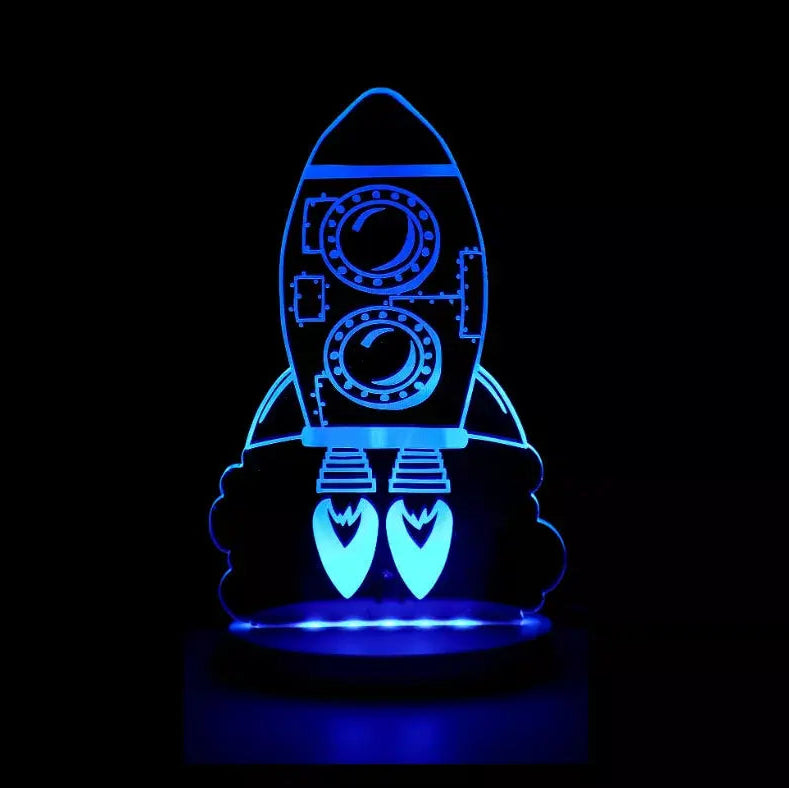 Duski Rocket Night Light for Kids - LED Space-Themed Night Light for Bedroom, Nursery, and Kids Room - Perfect for Bedtime, Sleep Aid, and Decor