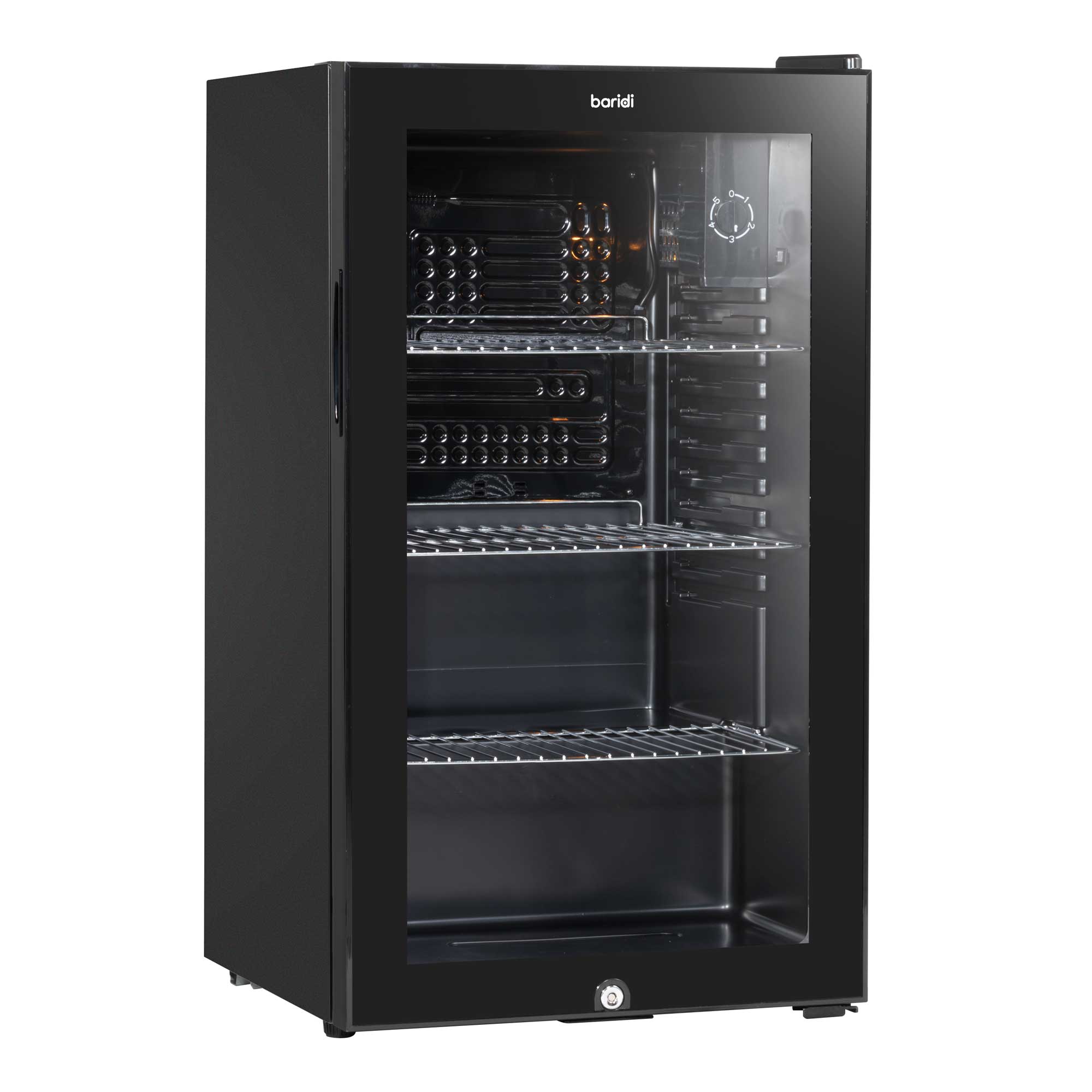 Baridi 85L Under Counter Beverage Refrigerator - Energy Efficient Beer & Wine Cooler with LED Light, Black (DH13) - Perfect for Home Bars, Restaurants, and Entertaining Spaces