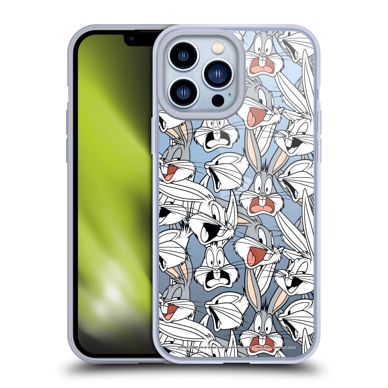 Officially Licensed Looney Tunes Bugs Bunny iPhone 13 Pro Max Case - Soft Gel Phone Cover with Cartoon Patterns | Perfect for Fans, Gift Giving & Everyday Protection