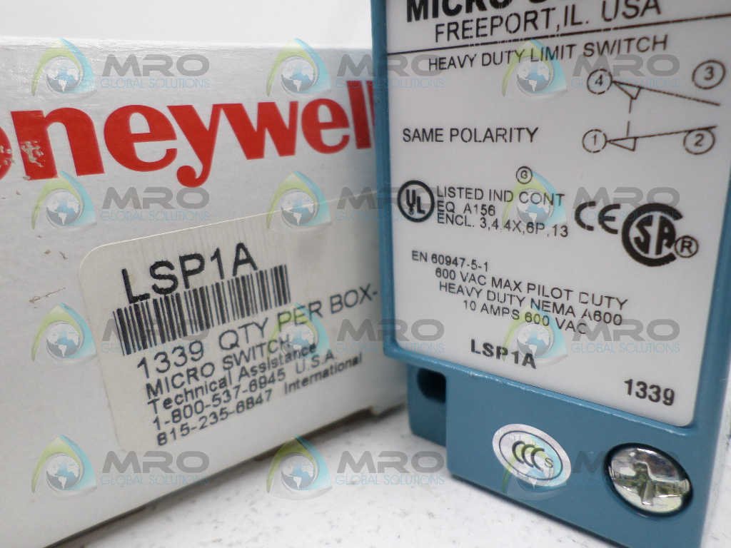 Honeywell LSP1A Limit Switch - Industrial Grade Safety Switch for HVAC, Motors & Machinery | Durable Electrical Control Device for Automation Systems
