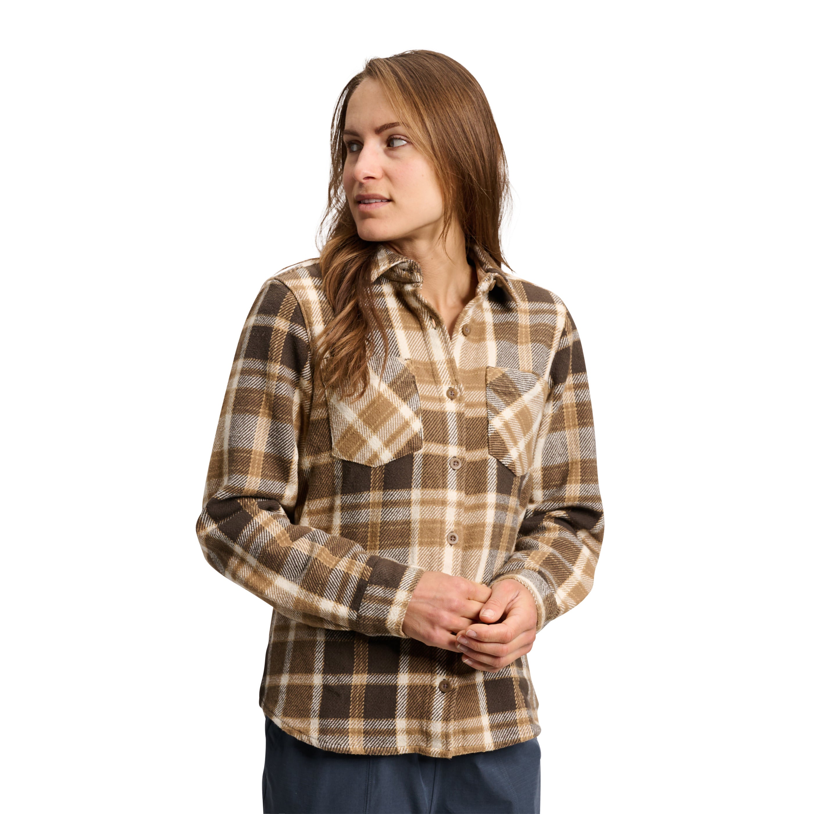 Women's Heavyweight Flannel Shirt - Soft & Warm Plaid Button-Up for Fall & Winter - Perfect for Outdoor Adventures, Camping & Casual Wear