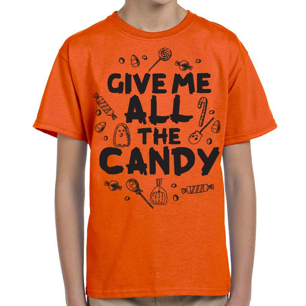 Boys' Funny Halloween T-Shirt - 'Give Me All The Candy' Costume Tee | Kids Trick or Treat Shirt for Halloween Parties, School Events & Costume Contests | Cute Halloween Outfit for Pumpkin Carving, Family Photos & Matching Outfits | Perfect Gift for Trick-or-Treaters & Dress-Up Fun | Great for Halloween Night, School Parades & Festive Celebrations | Ideal for Spooky Activities, Trick-or-Treating & Family Gatherings