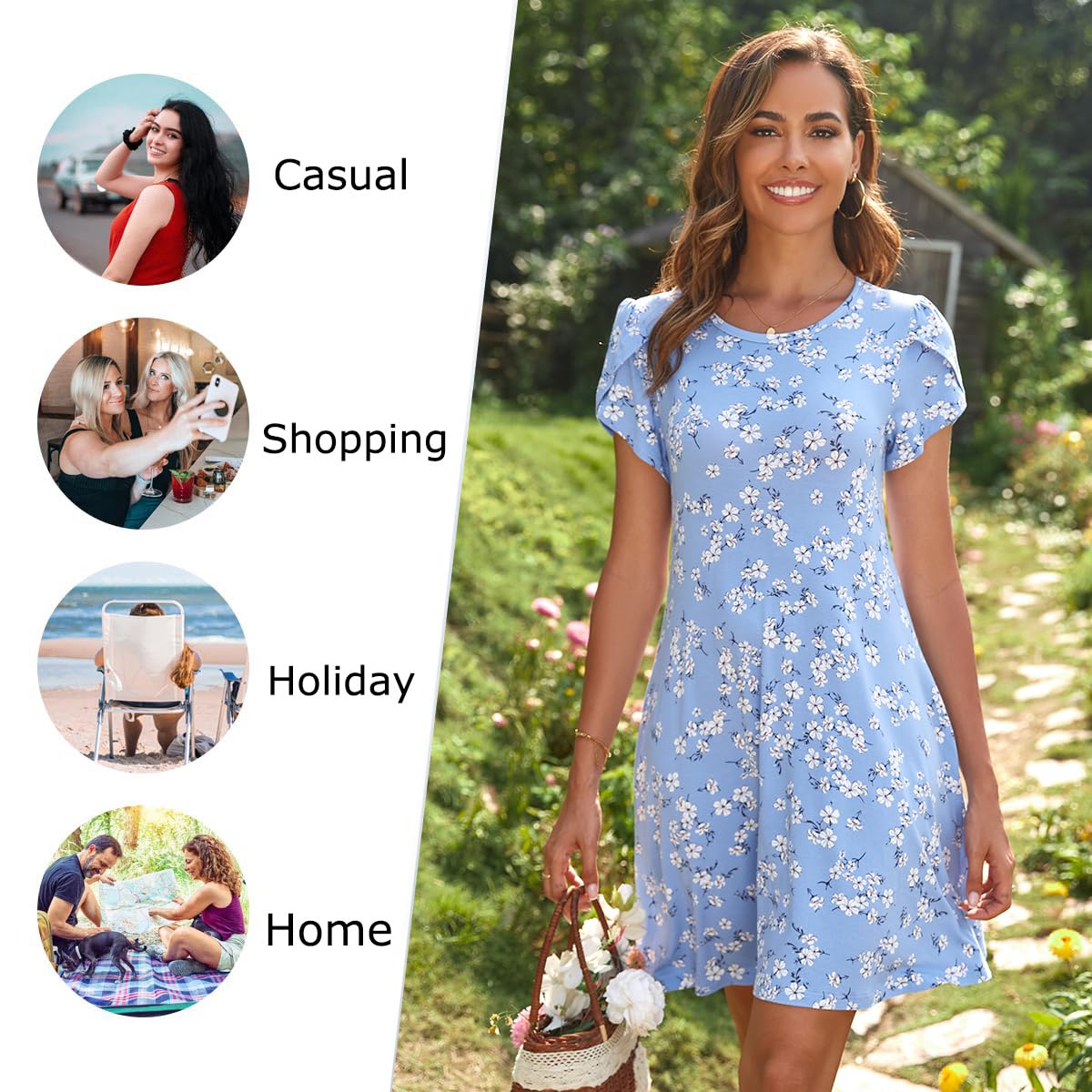 Women's Summer Cover Up Dress - Loose Soft Beach Sundress for Swimwear | Perfect for Poolside, Beach Vacations & Resort Wear