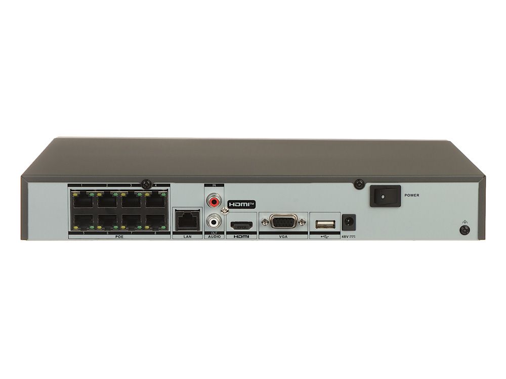 DS-7608NXI-K1/8P 8 Channel 4K NVR with HDMI & PoE - Home & Business Security Surveillance System