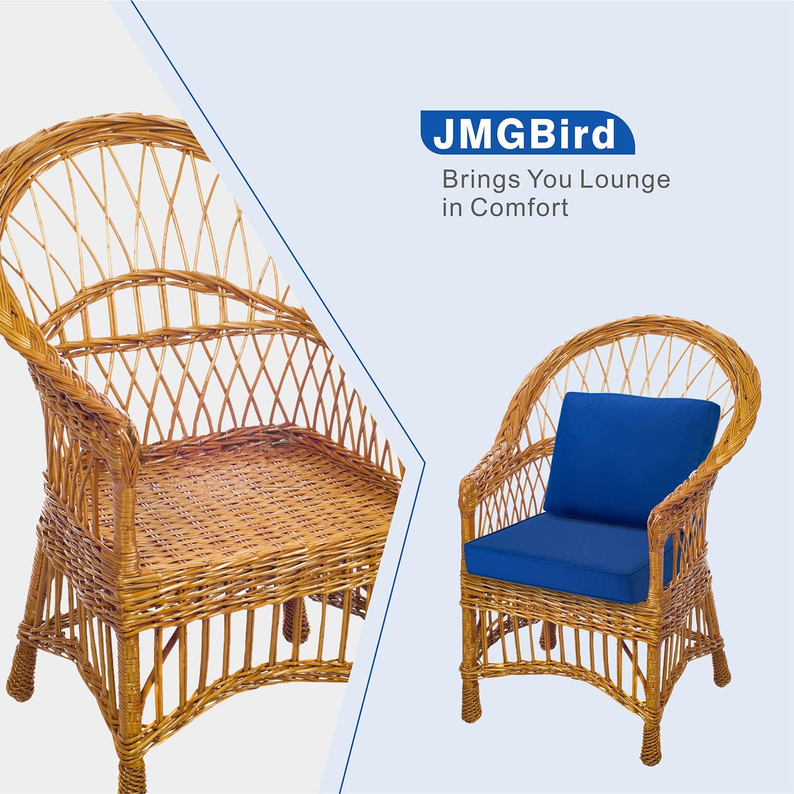 JMGBird Outdoor Chair Cushion Tufted Pillow Set - 19