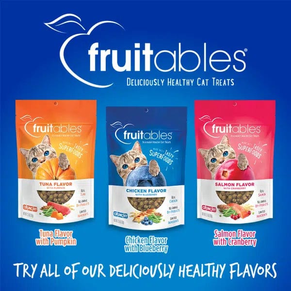 Fruitables Chicken Flavor with Blueberry Cat Treats - Healthy Natural Snacks for Cats - Perfect for Training, Rewards & Bonding with Your Feline Friend