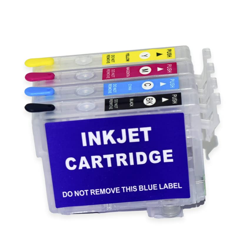 High-Quality Refillable Ink Cartridge Replacement for Epson 212 212XL - Compatible with Expression Home XP-4100 XP-4105 WF-2830 WF-2850 Printers (No Chip) - Perfect for Home Office Printing & School Projects