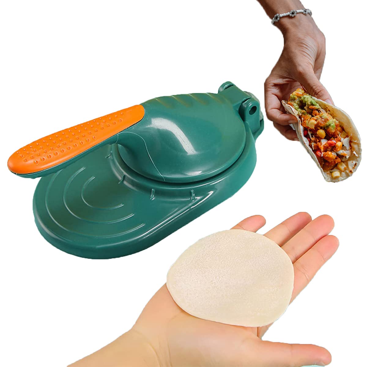 **Tortilla Press Maker - Manual Dough Press for Tacos, Corn Tortillas, Pancakes, Ravioli & Dumplings - Perfect for Homemade Mexican, Italian & Asian Cuisine**