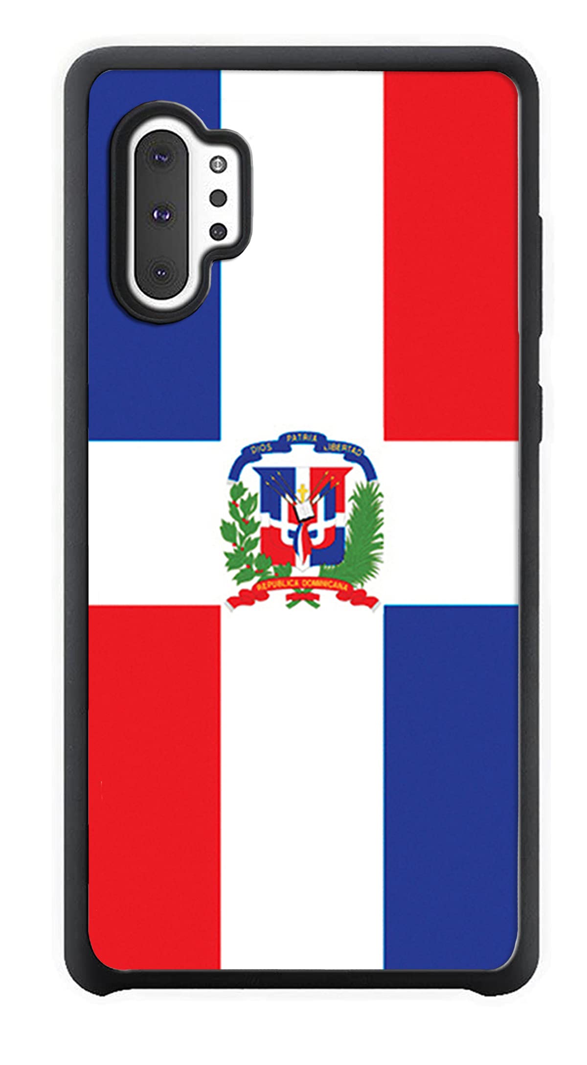 Samsung Galaxy Note 10 Plus Case with Dominican Flag Design - Shockproof TPU Protective Phone Cover | Perfect for Travel, Work & Everyday Use