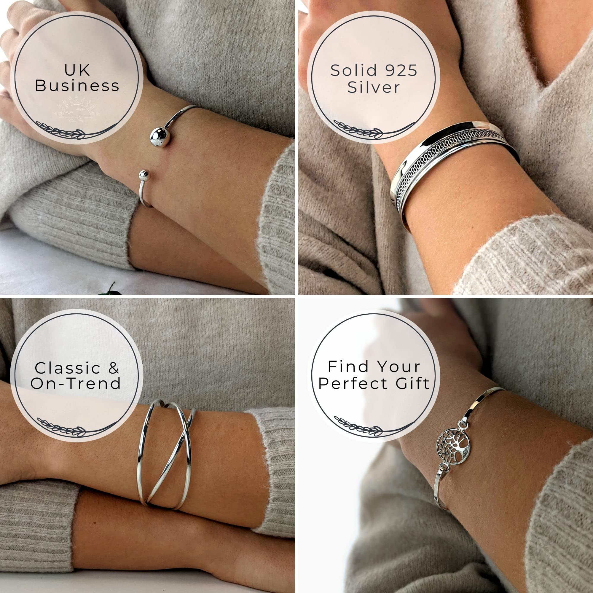 Celtic Sterling Silver Bracelet for Women - Adjustable Braided Irish Knot Bangle - Best Friend & Bridesmaid Gift - Elegant Jewelry for Weddings, Anniversaries & Special Occasions