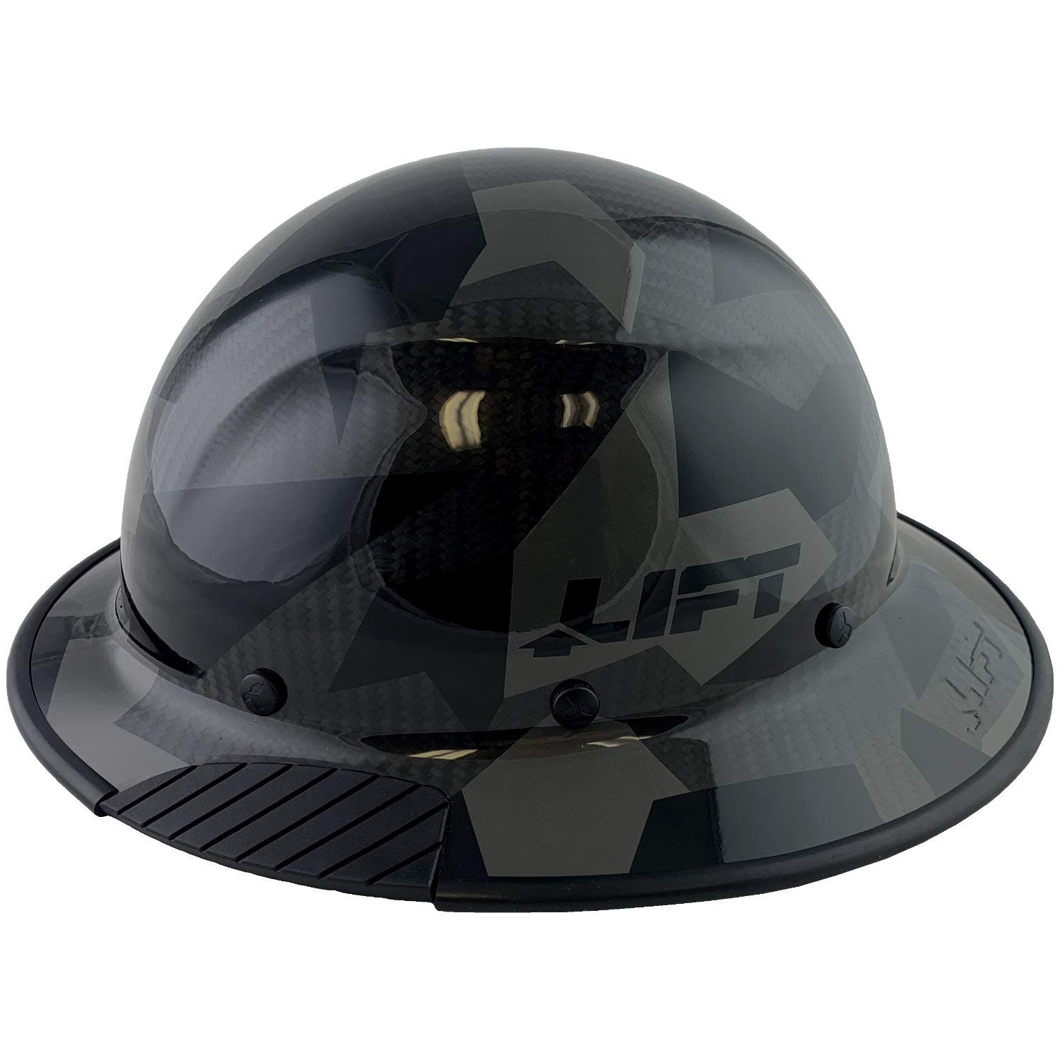 Texas America Safety Company Carbon Fiber Hard Hat - Full Brim ANSI Certified for Construction & Industrial Use - Lightweight Durable Safety Helmet with Carrying Tote for Work Sites & Outdoor Projects