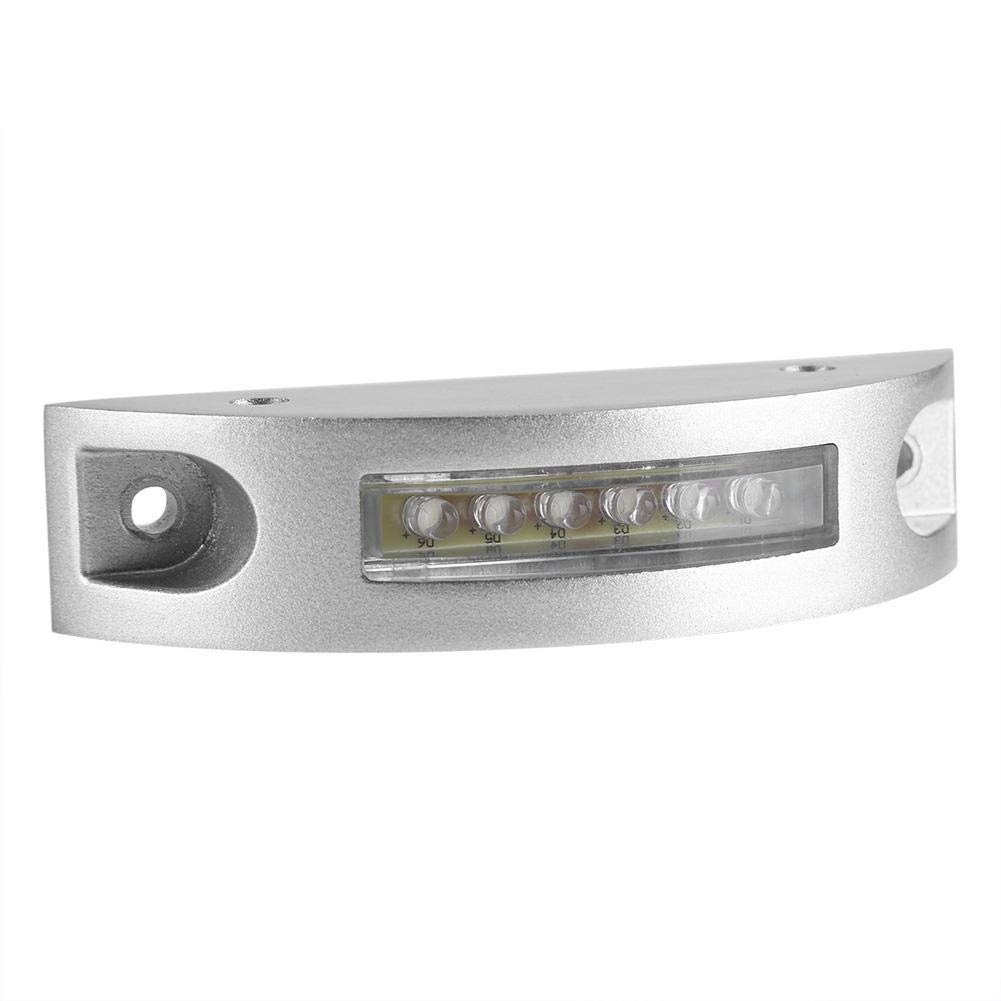 Solar Deck Lights - 6 LED Moon Shape Outdoor Solar Pathway Lights, IP68 Waterproof Cast Aluminum Driveway & Step Lighting (Red) - Perfect for Garden, Patio, Walkway and Landscape Decoration