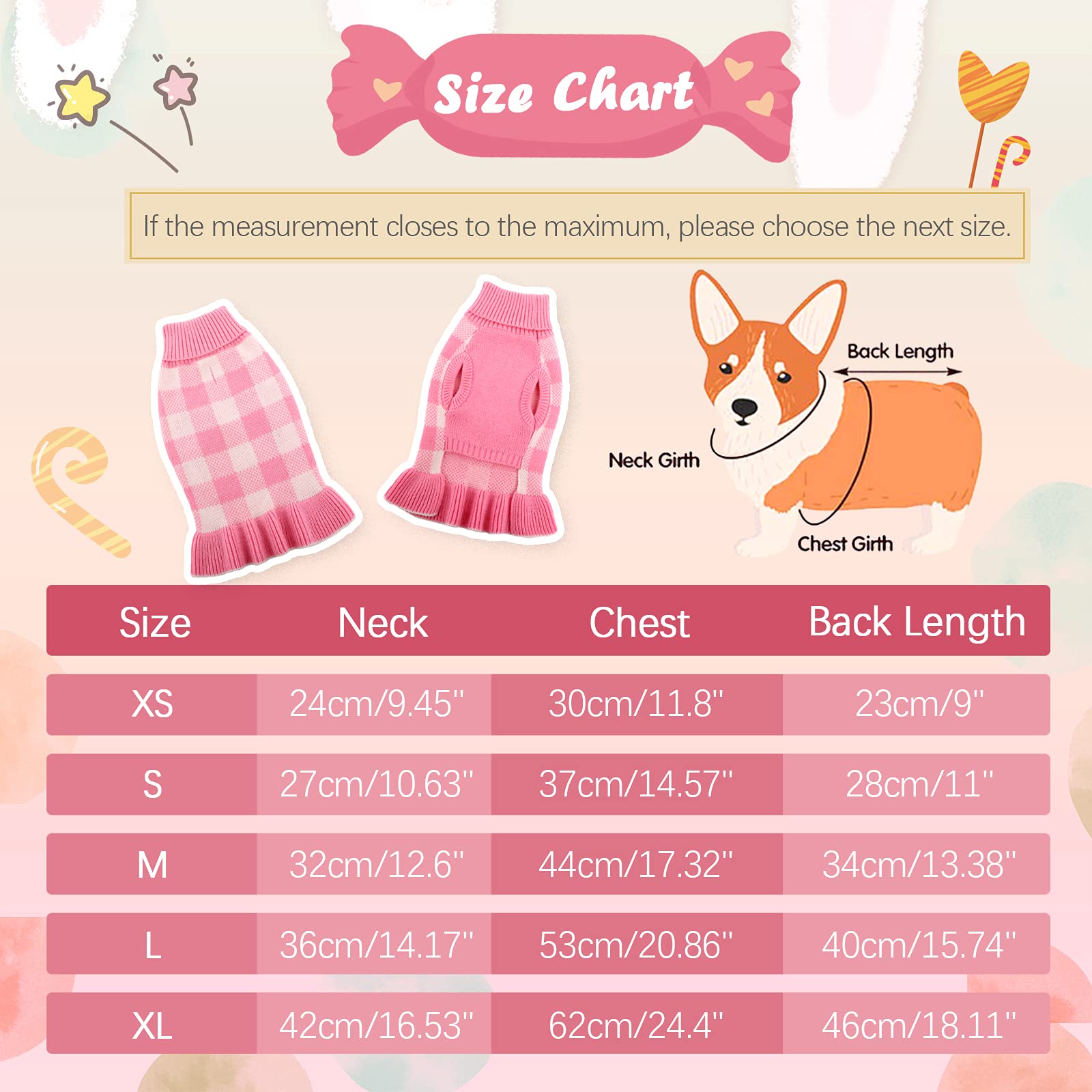 QBLEEV Small Dog Sweaters - Warm Winter Puppy Pullover with Turtleneck & Leash Hole | Cozy Christmas Pet Sweater Dress for Small Dogs (XS) | Perfect for Fall & Winter Outfits, Holiday Photos, and Daily Walks