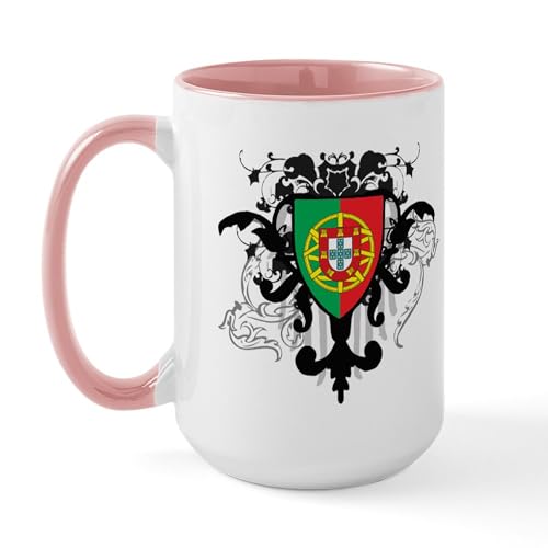 White/Pink Inside - Stylish Portugal Large Mug