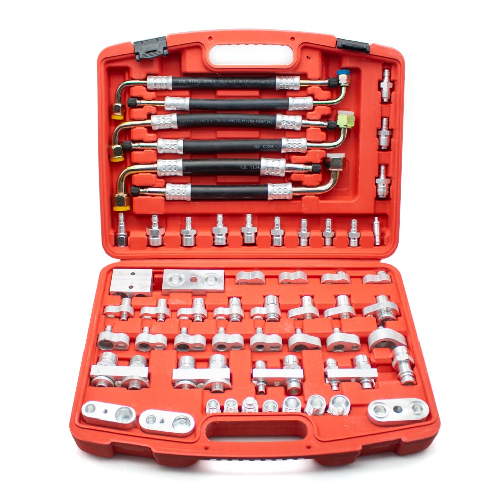 Jieotwice 56Pcs Car Leak Detector Kit - Professional Auto AC Leak Detection Tool for Trucks, Excavators & Vehicles - A/C Compressor & Condenser Tester - Perfect for Auto Repair Shops & DIY Mechanics