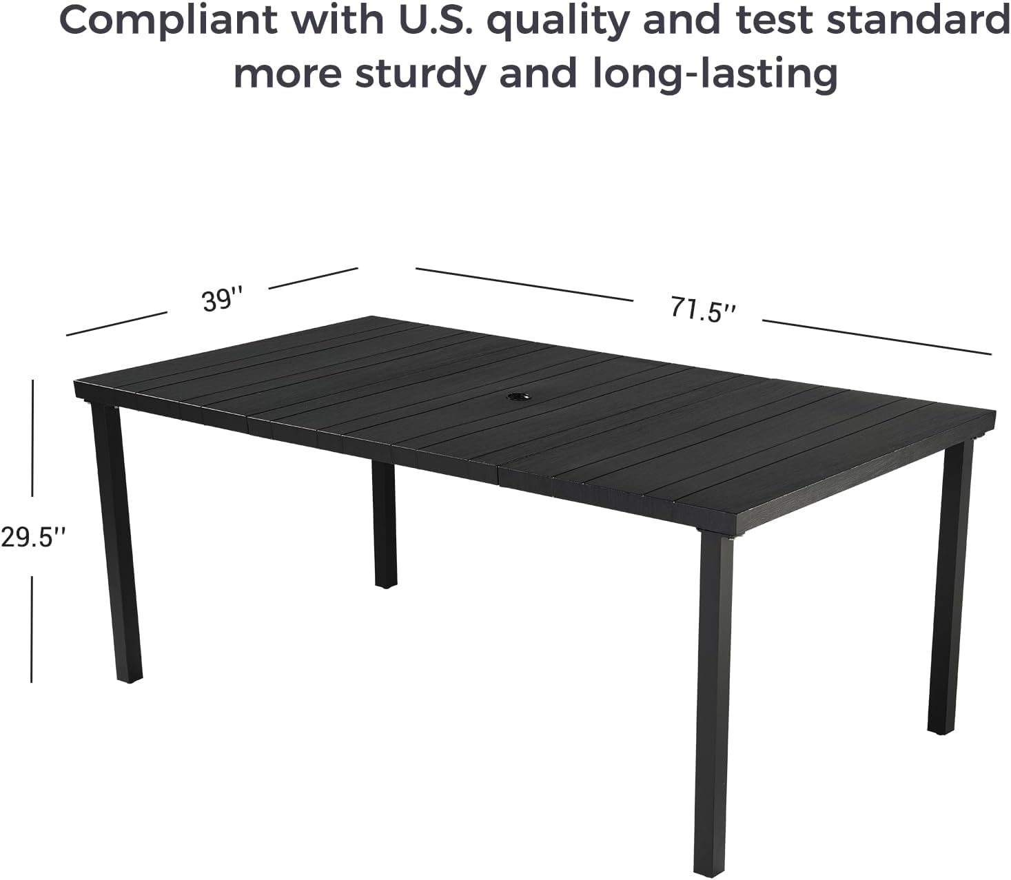 7-Piece Outdoor Dining Set for 6 with Swivel Rope Wicker Chairs & Rectangular Table - Patio Furniture Set with Umbrella Hole, Grey - Perfect for Backyard BBQs, Poolside Dining, and Garden Gatherings