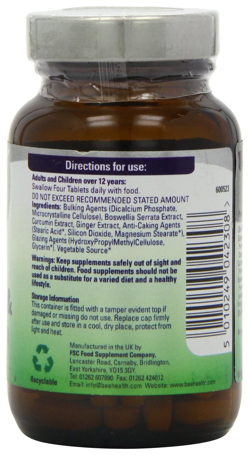 FSC Ginger Curcumin & Boswellia Supplement - 60 Tablets for Joint Pain Relief & Inflammation Support - Perfect for Arthritis, Muscle Recovery & Daily Wellness