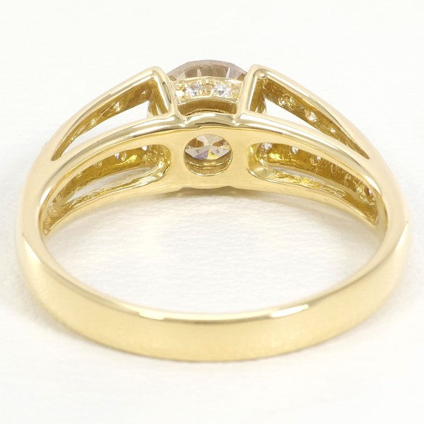 18K Yellow Gold Brown Diamond Ring for Women - Elegant and Unique Engagement, Wedding, or Anniversary Jewelry Gift - Perfect for Special Occasions and Everyday Luxury