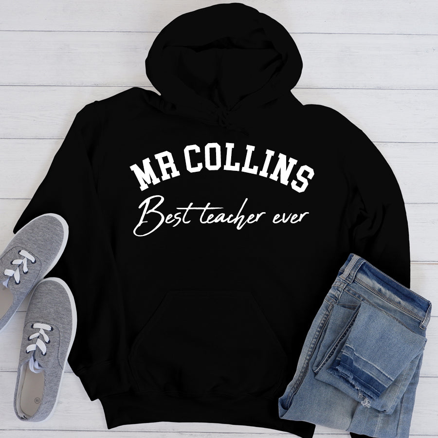 Best Teacher Ever Personalized College Hoodie - Custom Gift for Educators, Professors & Mentors - Perfect for Teacher Appreciation Week, Graduation & School Events