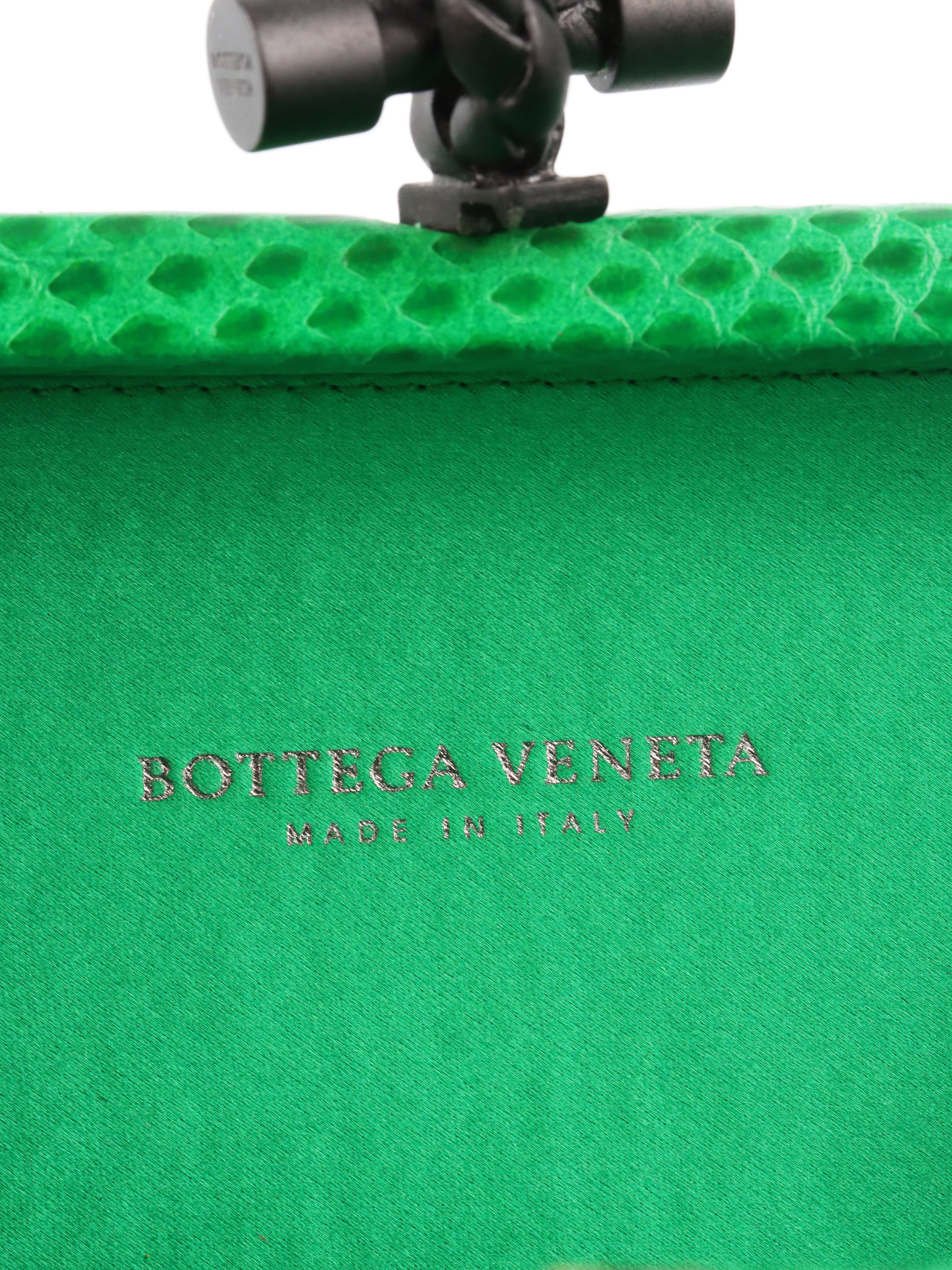Bottega Veneta Green Intrecciato Leather Clutch Bag for Women | Luxury Designer Handbag for Evening Parties, Weddings & Special Occasions