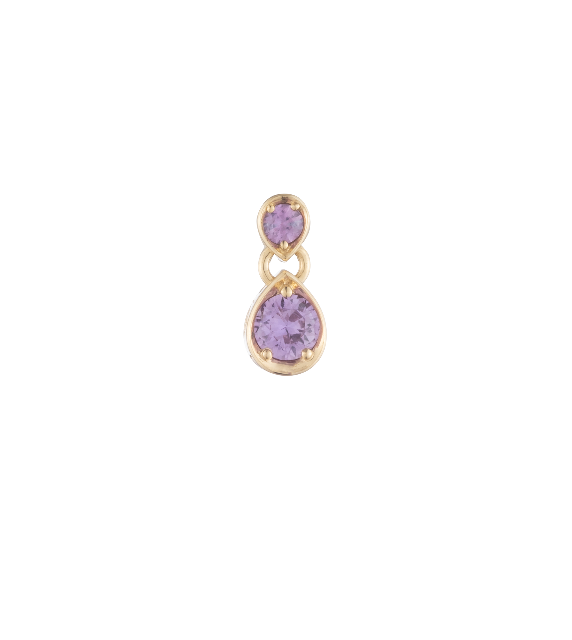 Lilac Sapphire Gemstone Double Drop Earrings for Women - Elegant Purple Dangle Earrings for Wedding, Anniversary & Date Night Jewelry Gift
