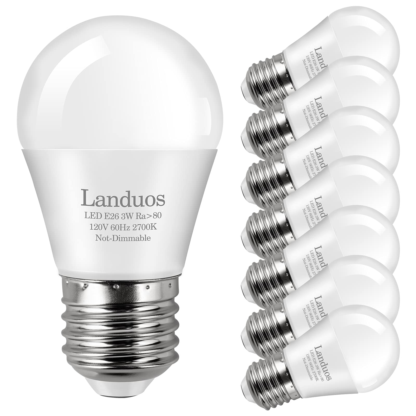 25W Equivalent LED Light Bulbs 2700K Warm White, A15 E26 Base, 3W Low Watt Energy Efficient Bulbs for Night Lights, Table Lamps & Home Decor - Perfect for Bedrooms, Living Rooms and Cozy Spaces