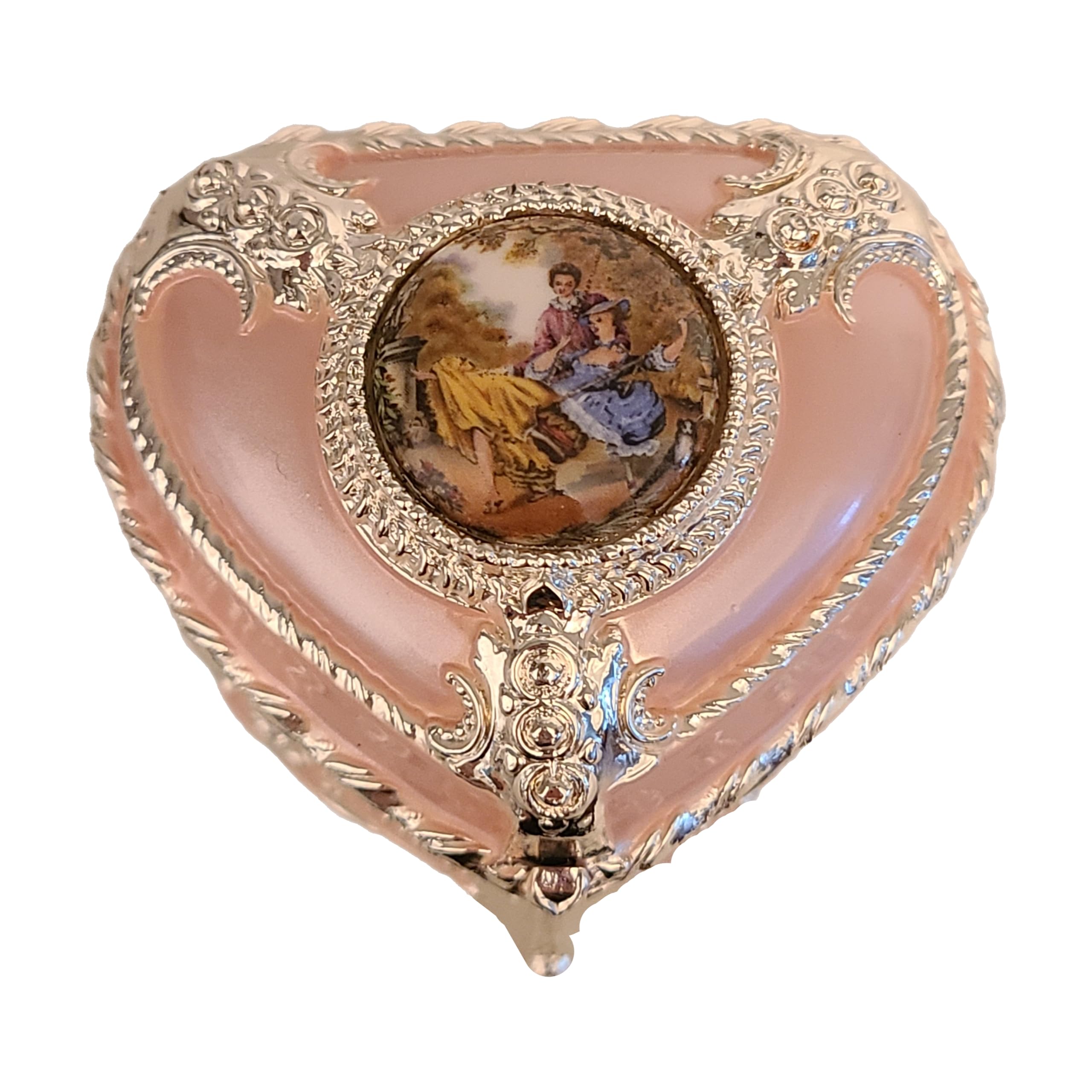 Elegant Pink Heart Music Jewelry Box with Sparkling Crystals - Plays Bolero Melody | Perfect Gift for Valentine's Day, Anniversary & Romantic Occasions