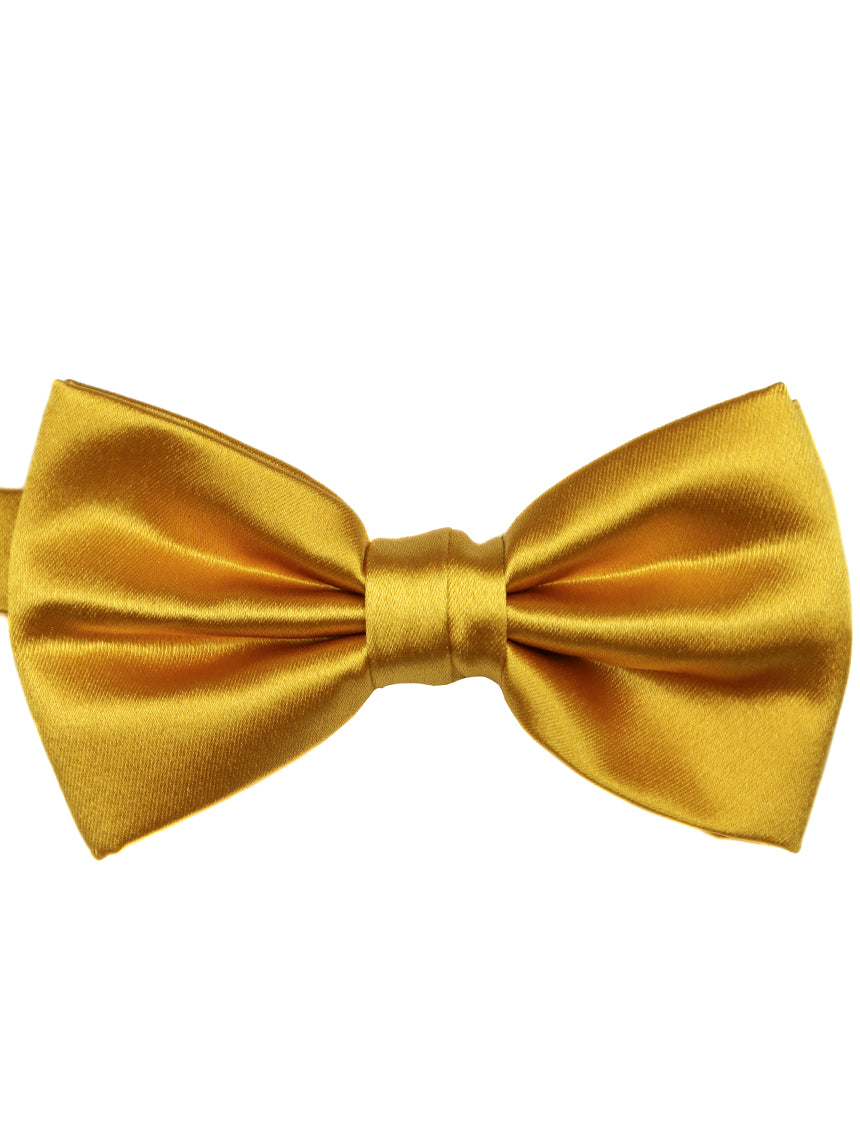 DÉCLIC Classic Plain Yellow Bow Tie for Men - Elegant Formal Accessory for Weddings, Prom, and Business Events