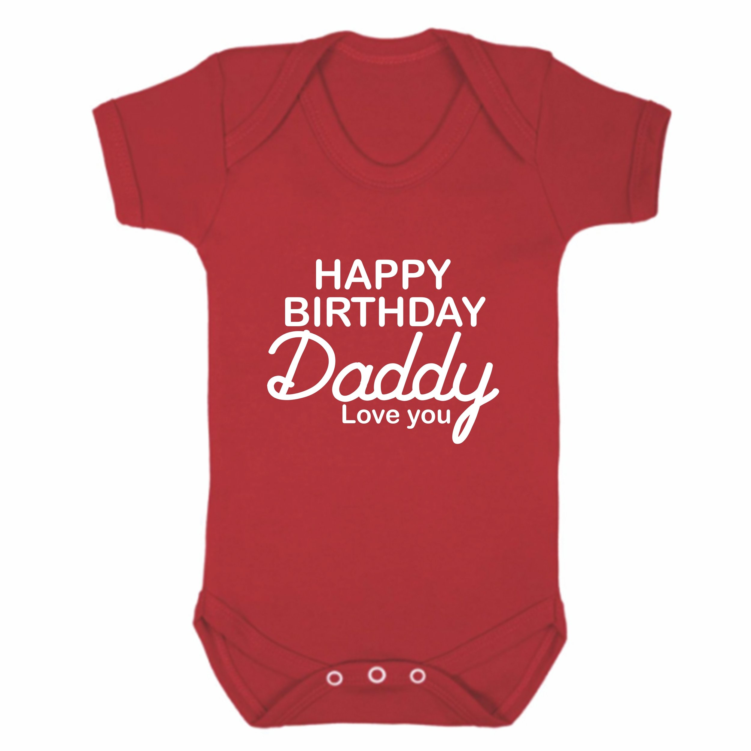 Happy Birthday Daddy Black Short Sleeve Baby Bodysuit - Cute Infant Outfit for Birthday Celebrations & Family Photos
