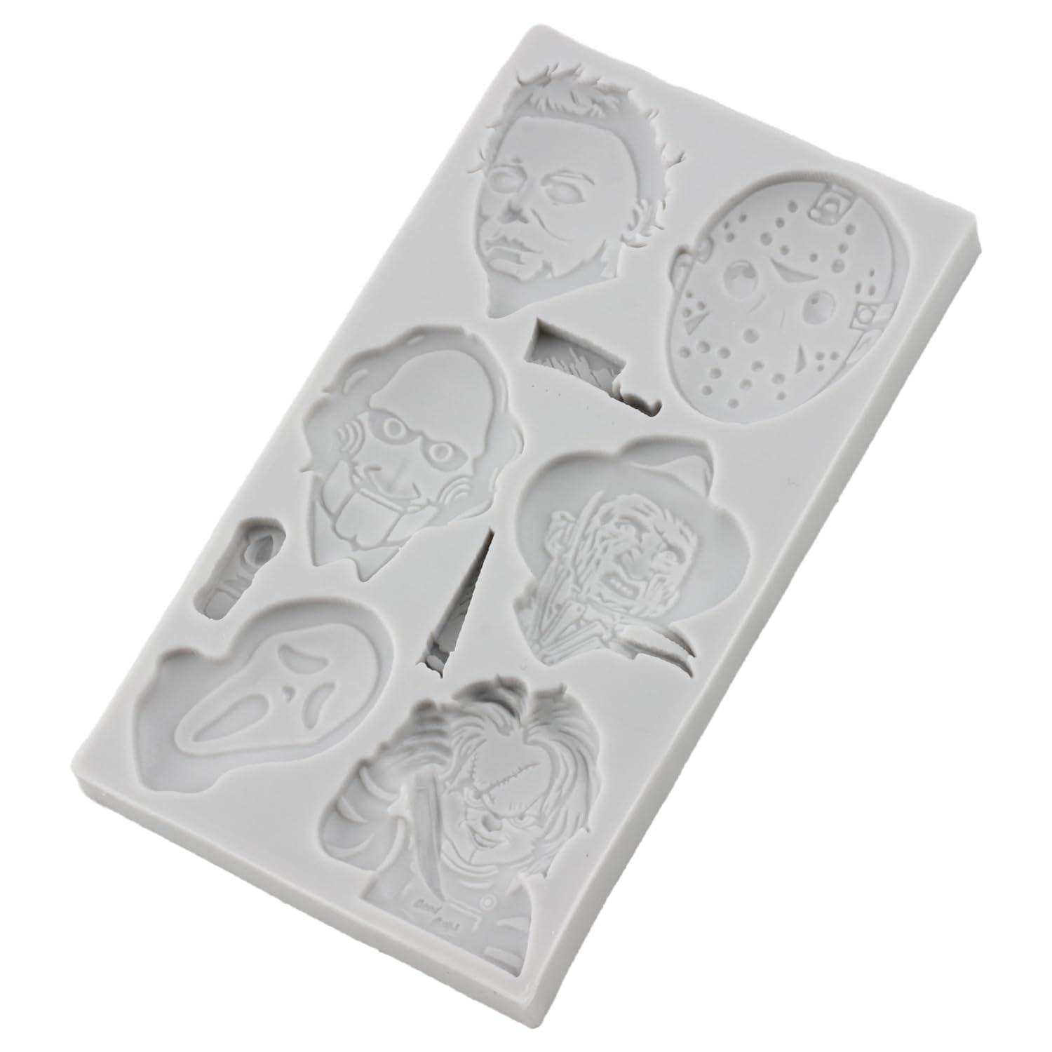Scary Movie Characters 3D Silicone Fondant Molds Set of 2 - Halloween Cake Decorating, Cupcake Toppers for Candy, Chocolate, Gum Paste & Polymer Clay - Perfect for Horror Themed Parties & DIY Decor
