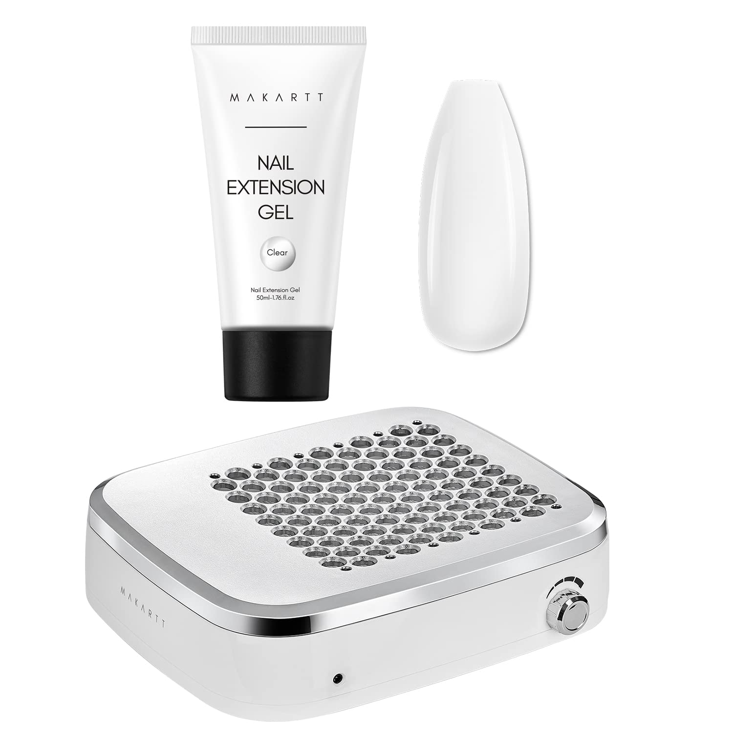 Makartt Poly Nail Gel Extension Kit with Rechargeable Dust Collector - Clear Builder Gel for Strong Nails | Professional Nail Salon Supplies & DIY Manicure at Home | Perfect for Nail Artists & Beauty Gifts
