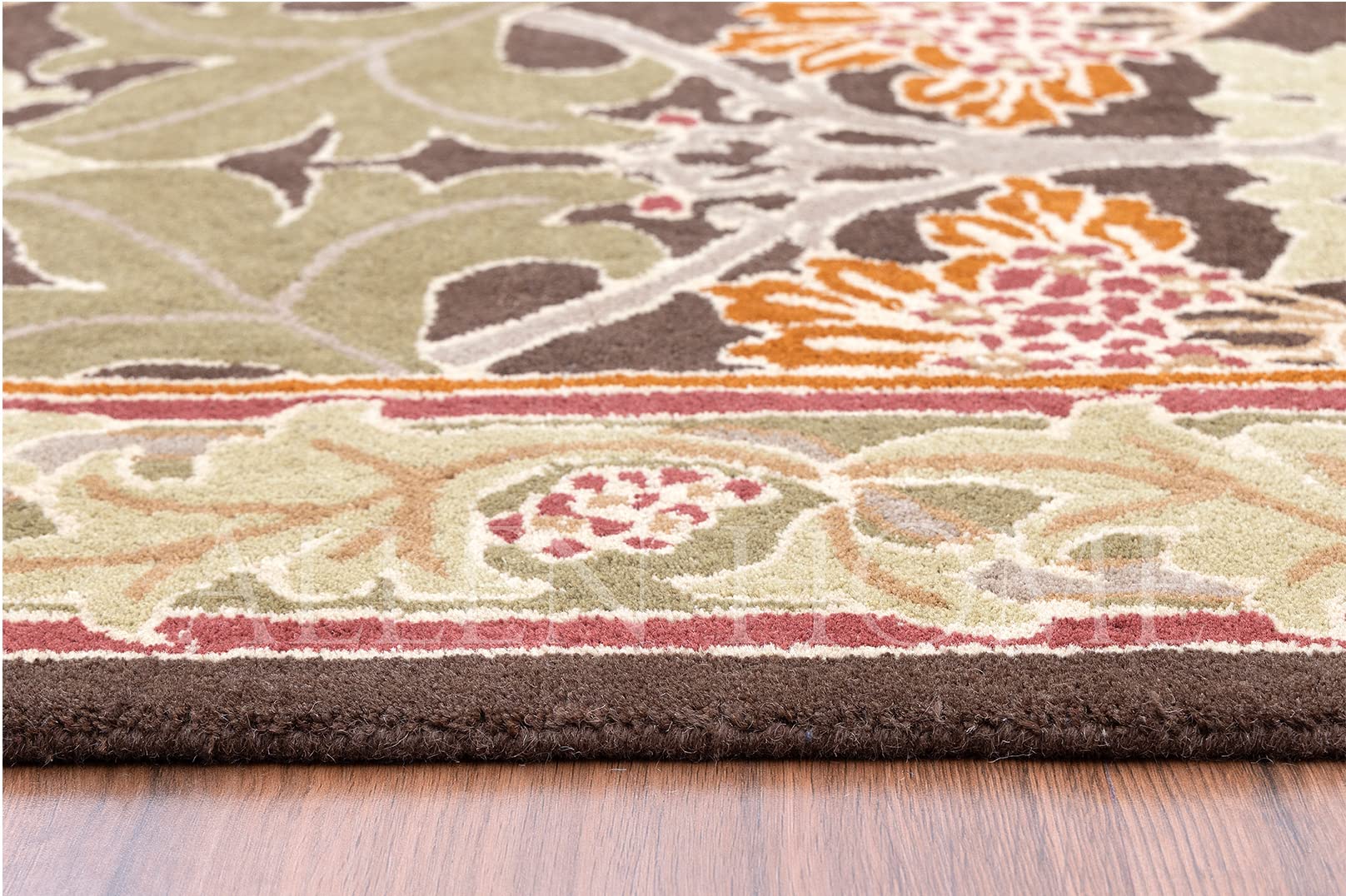 Hand Tufted Traditional Wool Area Rugs by Allen Home - 100% Natural Wool, Durable & Soft - 8'x10' Living Room, Dining Room, Bedroom Rug - Mariya Green - Perfect for Cozy Home Decor & High Traffic Areas