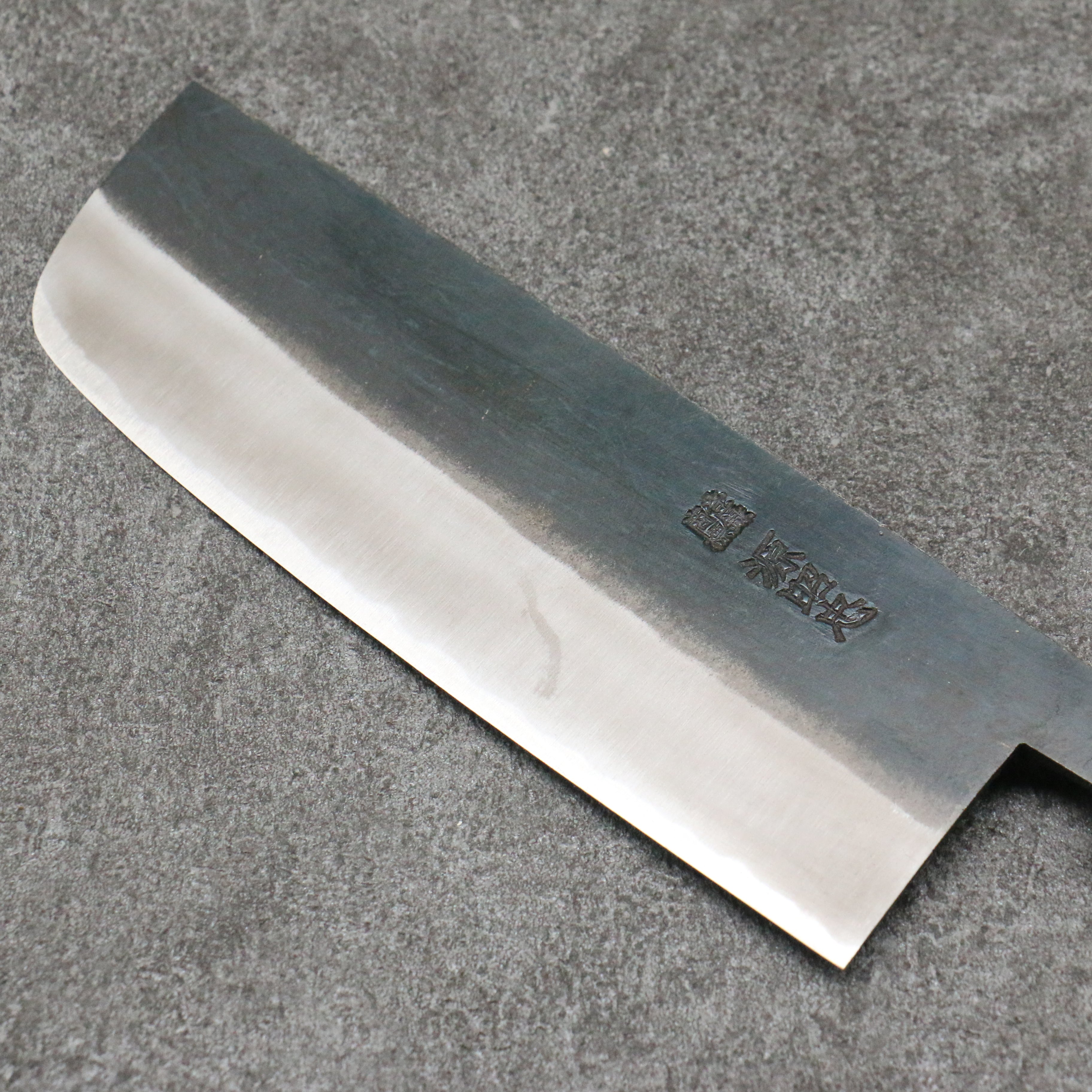 Premium Japanese Nakiri Knife - Minamoto Akitada White Steel No.2 Kurouchi 165mm with Magnolia Handle - Perfect for Vegetable Chopping, Slicing & Food Prep in Professional & Home Kitchens