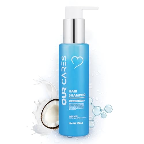 Ourcares Fermented Rice Water Shampoo for Hair Growth & Hair Fall Control - Sulfate Free, Paraben Free, Damaged Hair Repair (100ml) | Gentle Daily Use for Thicker, Healthier Hair at Home or Salon