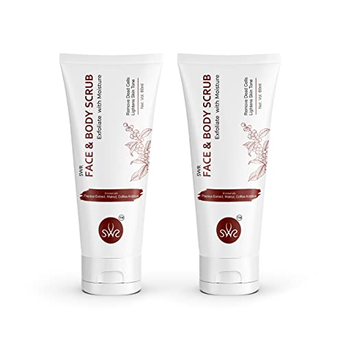 SWR Face & Body Scrub - Ultimate Tan & Blackhead Remover for Soft, Smooth Skin - Exfoliating Scrub for Women & Men (3 Pack) - Perfect for Post-Sun Care & Daily Skincare Routine