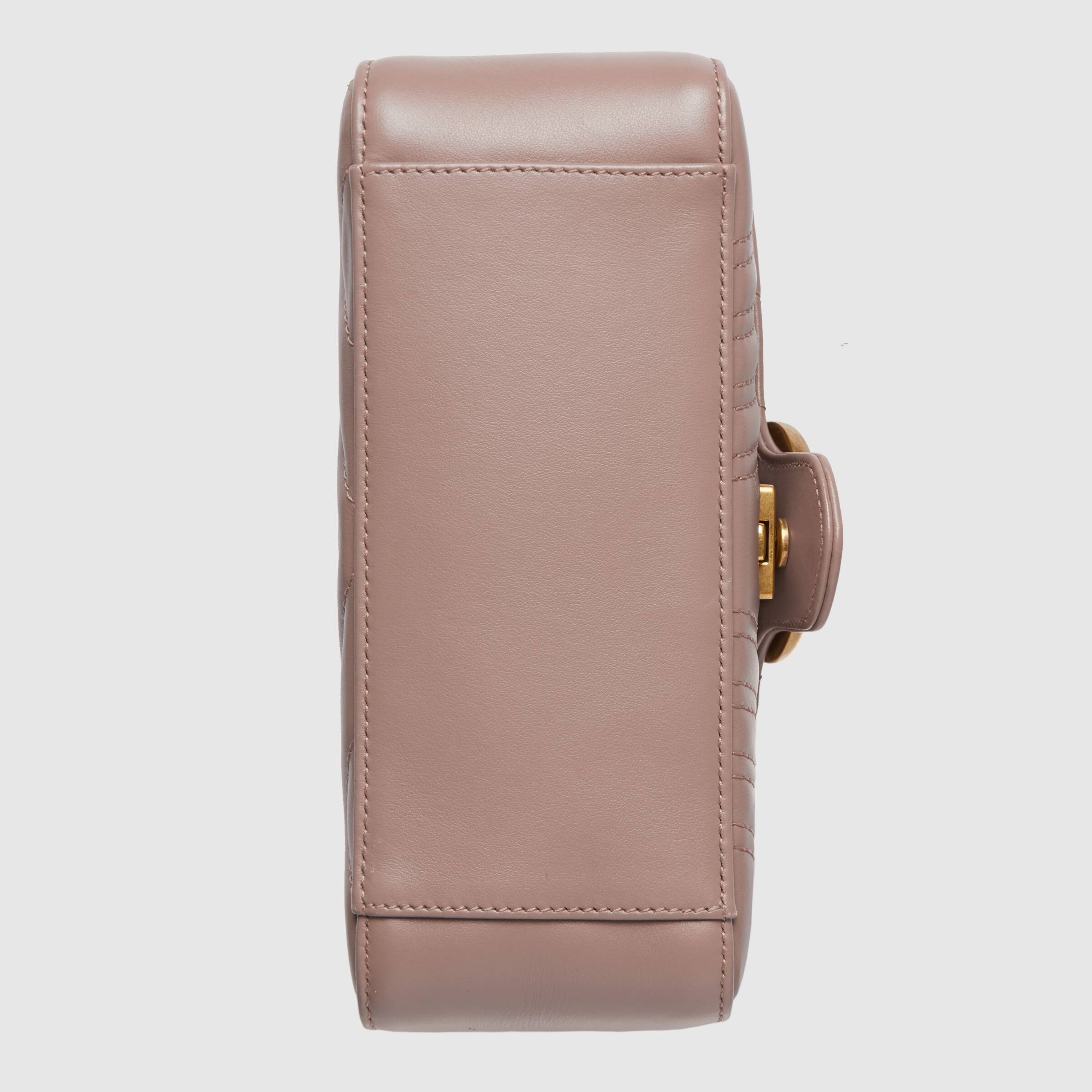 Gucci GG Marmont Mini Top Handle Bag in Dusty Pink | Luxury Crossbody Purse for Women | Perfect for Date Night, Parties & Everyday Use