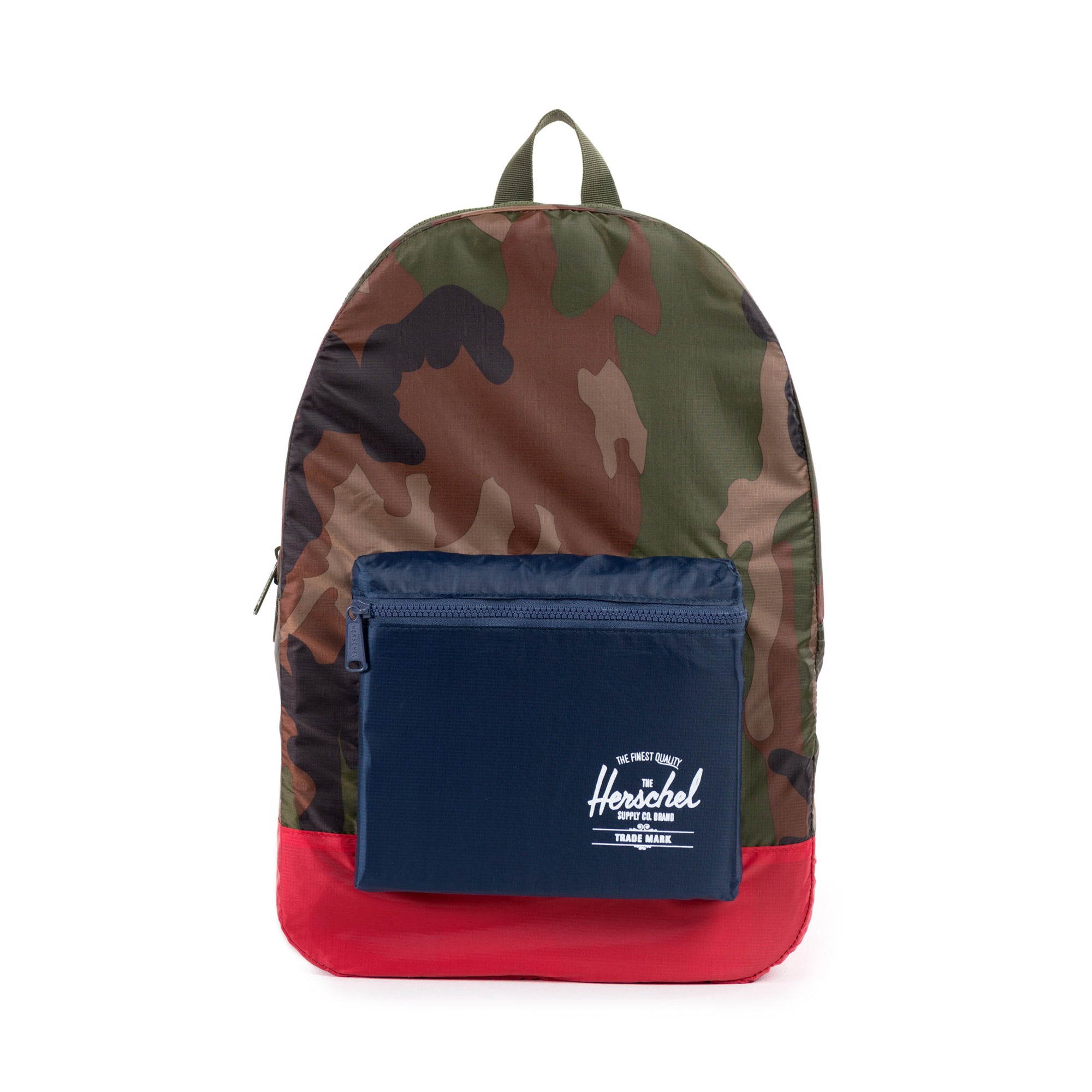 Herschel Packable Daypack - Lightweight Waterproof Backpack for Travel, Hiking & School - Woodland Camo, Navy, Red Options