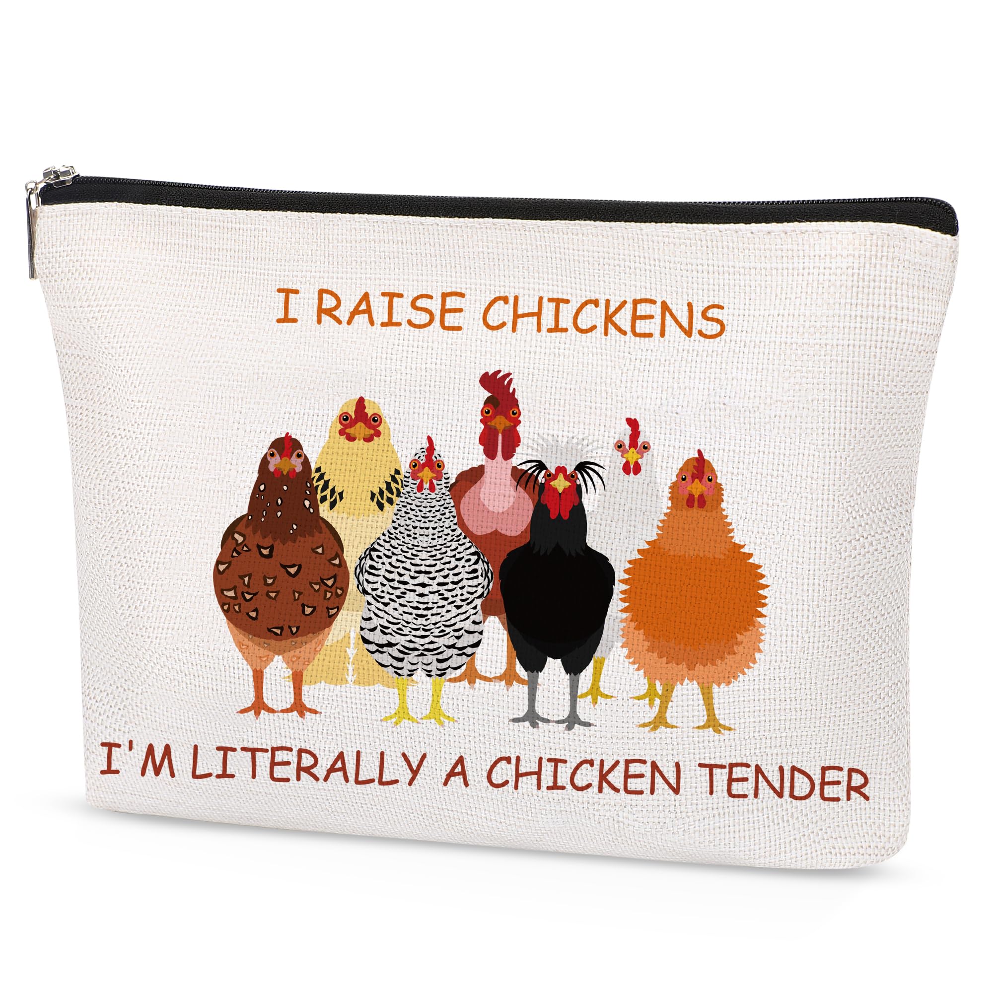 Funny Chicken Makeup Bag - Cute Farm Animal Cosmetic Pouch for Women | Waterproof Travel Toiletry Bag with Zipper | Perfect Gift for Chicken Lovers & Besties | Great for Travel, Gym, and Daily Makeup Storage