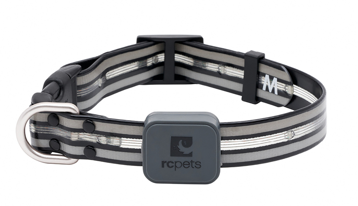 RC Pets Nova LED Light Collar for Dogs - Waterproof & Rechargeable Safety Collar with 7 Color Modes - Perfect for Night Walks, Hiking & Outdoor Adventures