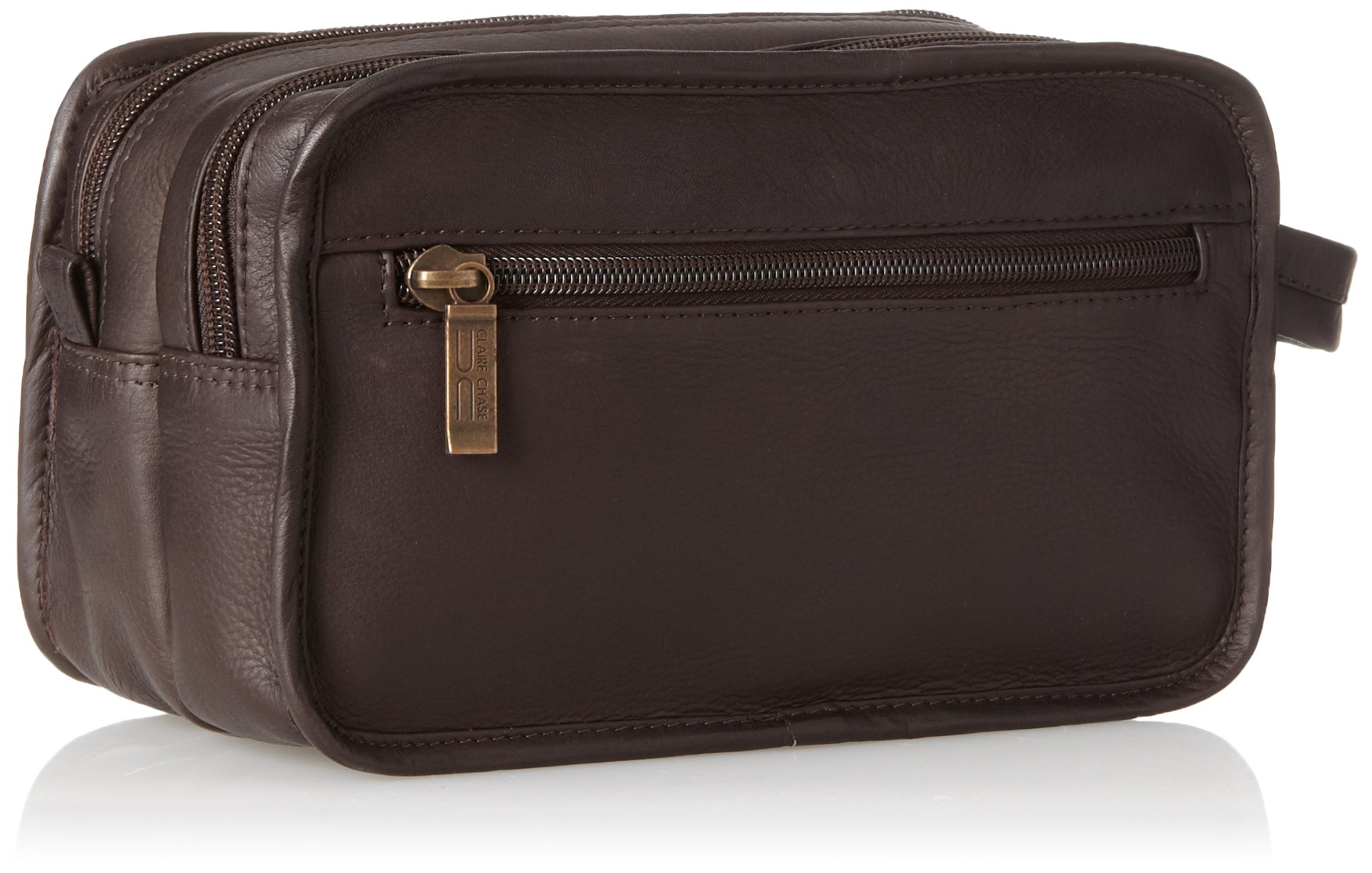 Claire Chase Luxury Travel Kit for Women - Premium Cosmetic Bag with Toiletries Organizer (Cafe Brown, One Size) - Perfect for Airplane, Vacation & Business Trips