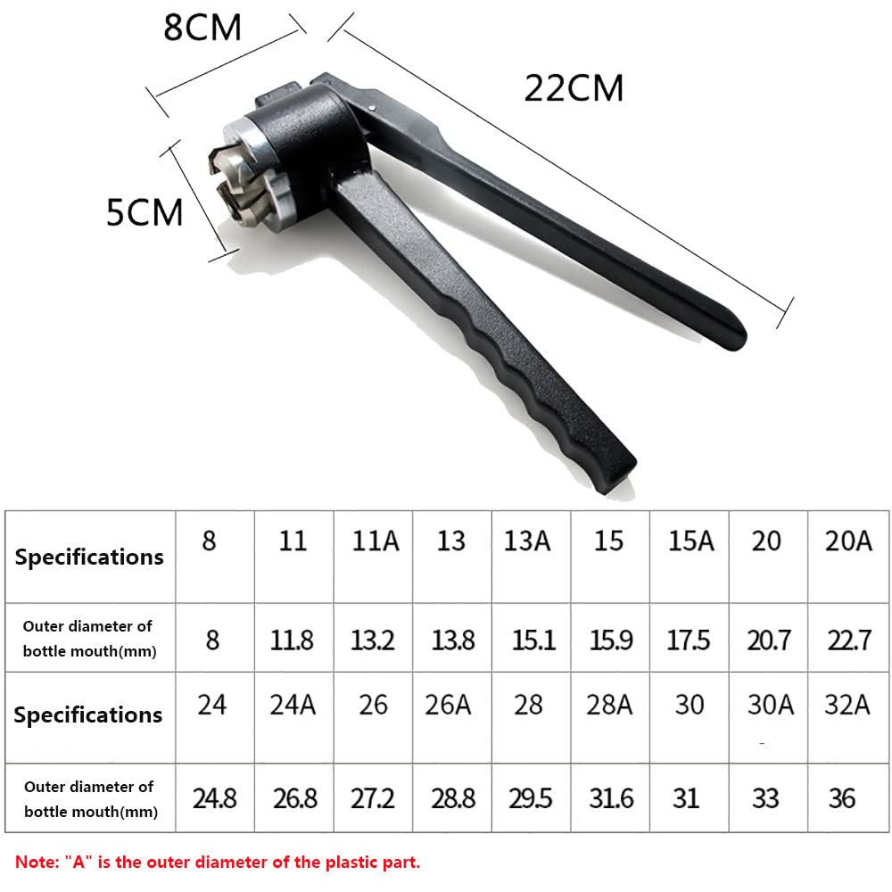 Manual Flip-Off Vial Crimper - Hand Capping Machine for Medical Vials | Manual Gland Pliers & Sealing Tool for Pharmacy, Lab, and Home Use | Durable Medical Sealing Machine with Ergonomic Handle
