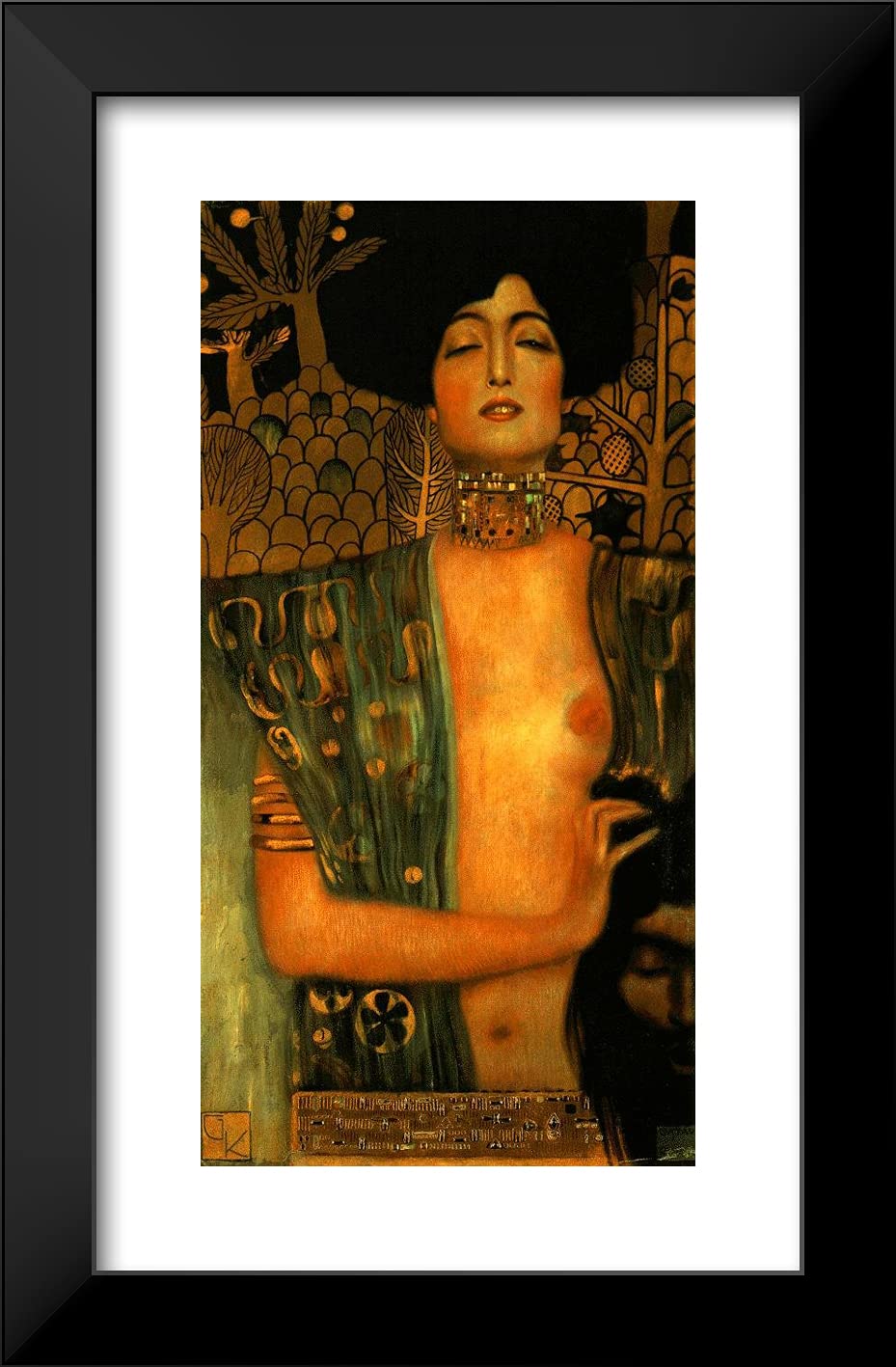 Gustav Klimt Judith and Holopherne 16x24 Black Modern Framed Art Print - Premium Wall Decor for Living Room, Bedroom & Office