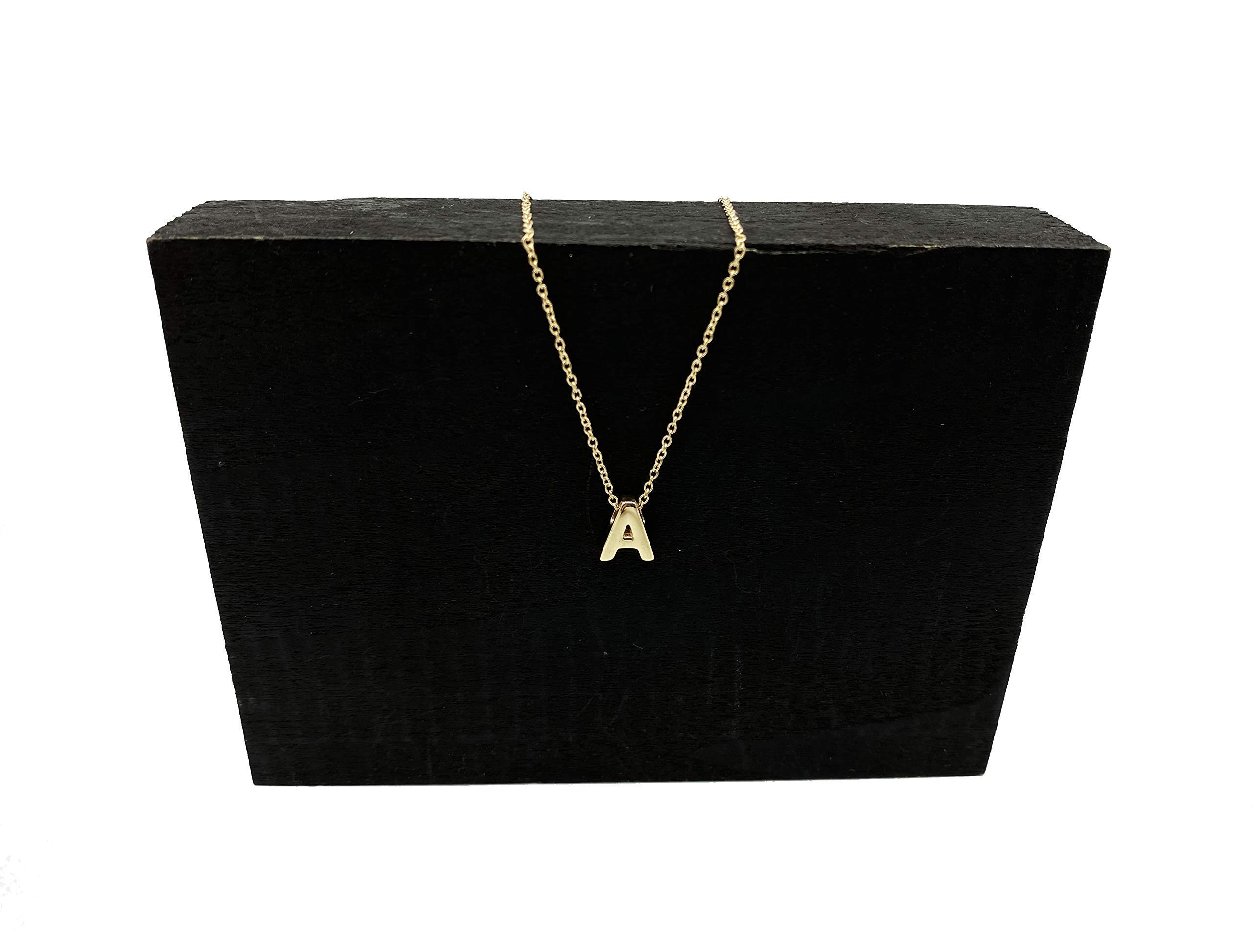 Initial Slide Necklace A - Personalized Name Necklace for Women, Dainty Gold Pendant Jewelry Gift for Her - Perfect for Birthdays, Anniversaries & Everyday Wear