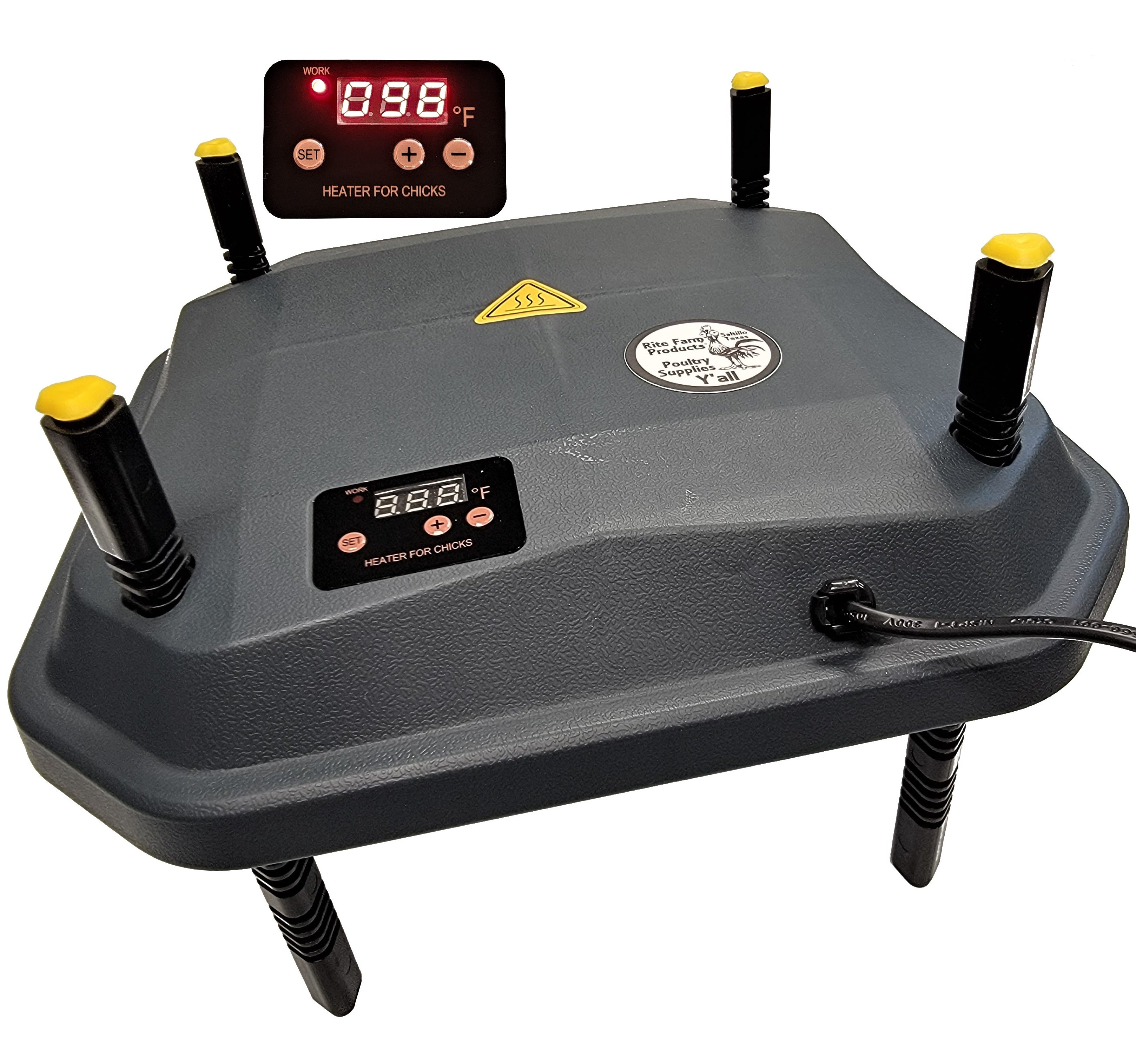 12x12 Chick Brooder Heating Plate - 22W Digital Adjustable Temperature Control for Baby Chicks - Perfect for Poultry Coops, Hatcheries & Backyard Chicken Raising