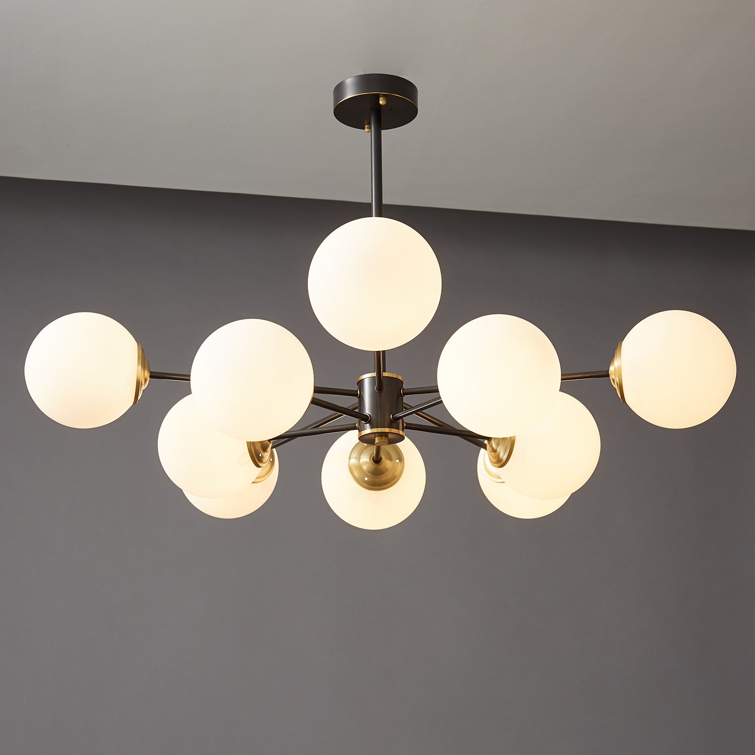Lunaris Orb Chandelier - Modern Crystal Ceiling Light Fixture for Dining Room, Living Room & Bedroom | Elegant Home Decor Lighting for Weddings & Interior Design