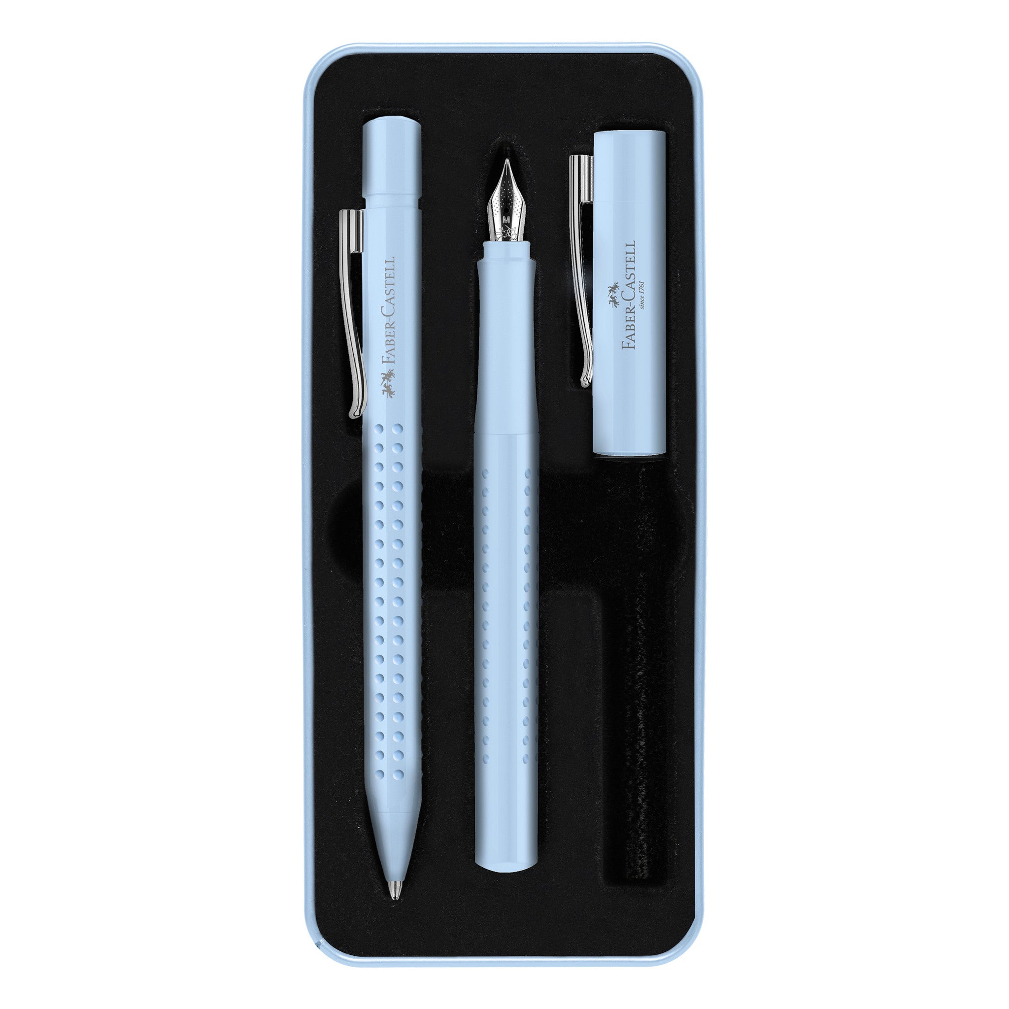 Premium Grip 2010 Harmony Fountain & Ballpoint Pen Gift Set in Elegant Sky Blue - Perfect for Office, Business Meetings, and Luxury Writing Gifts #201524