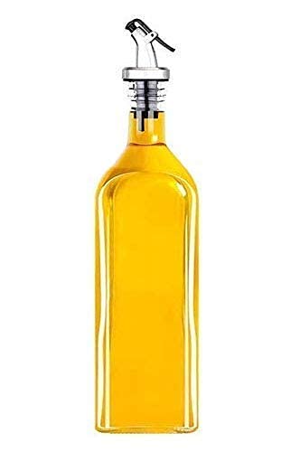 ATC Enterprise Glass Oil Dispenser Bottle - 1000ml (34oz) Kitchen Olive Oil Bottle with Pour Spout | Drizzling, Cooking & Salad Dressing | BPA-Free Leakproof Glass Cruet for Vinegar & Essential Oils