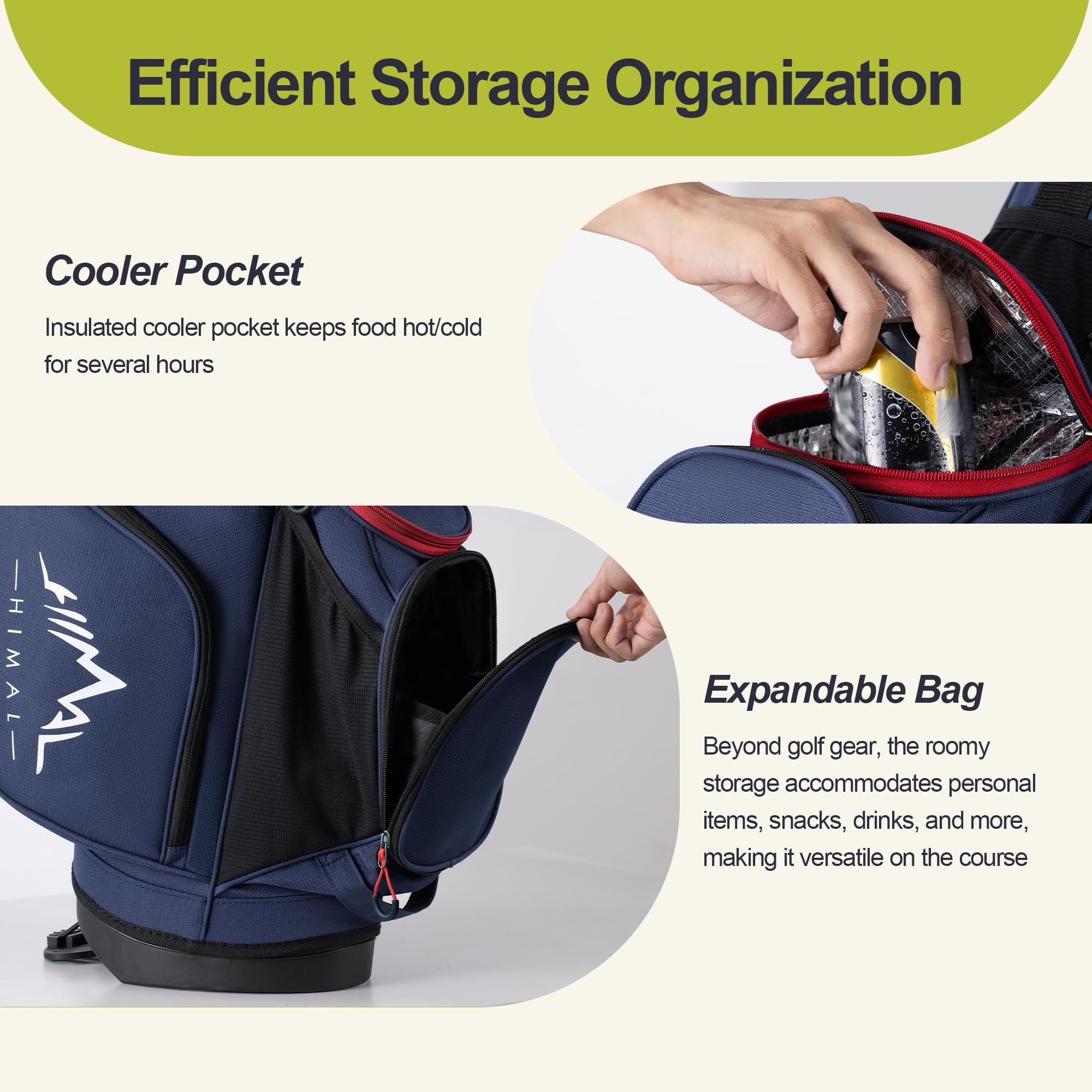 **14-Way Golf Stand Bag for Men - Lightweight & Durable with 10 Pockets & Top Dividers - Perfect for Driving Range, Course & Travel**